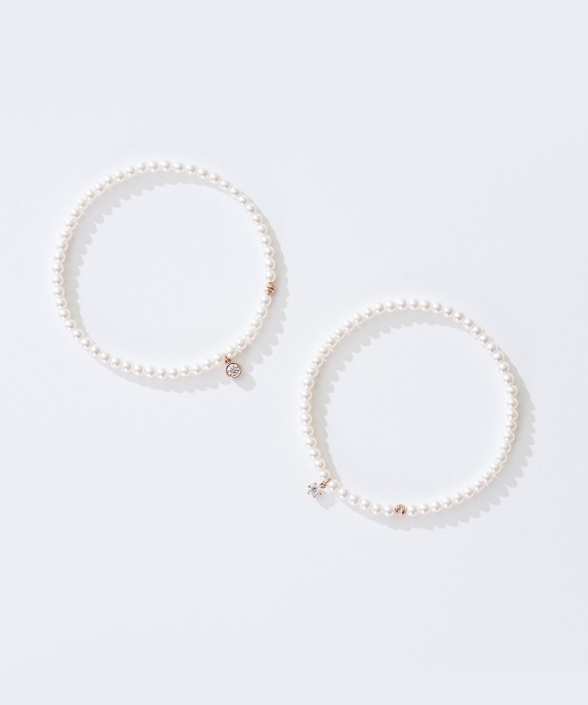 도로시(DOROCY) 14k 루시 모이사나이트 스와진주 비드 팔찌(2type)