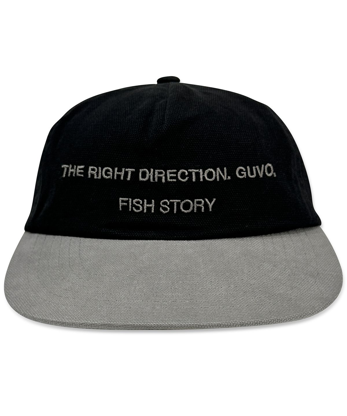 구보(GUVO) Fish story vintage cap, black&grey