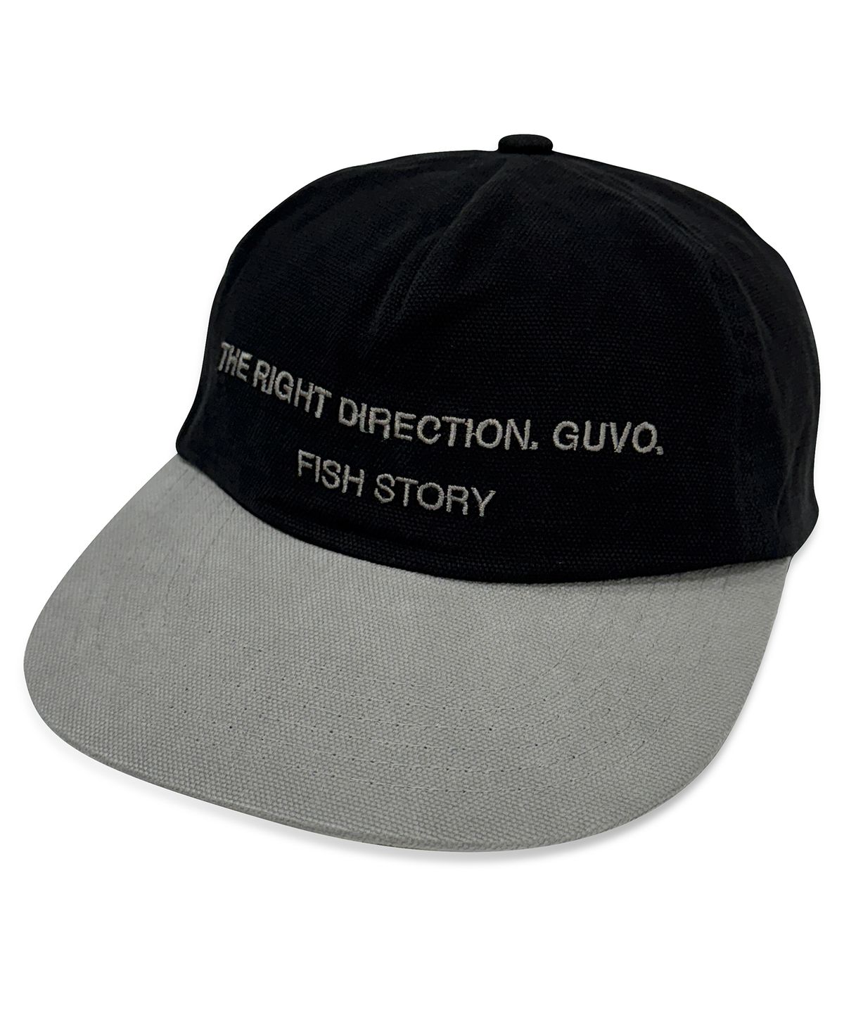 구보(GUVO) Fish story vintage cap, black&grey