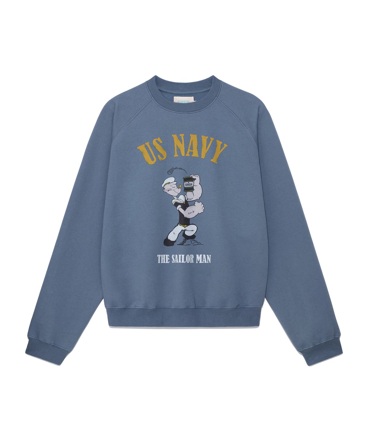 에르에르(ERER) Popeye Raglan Sweatshirt Blue