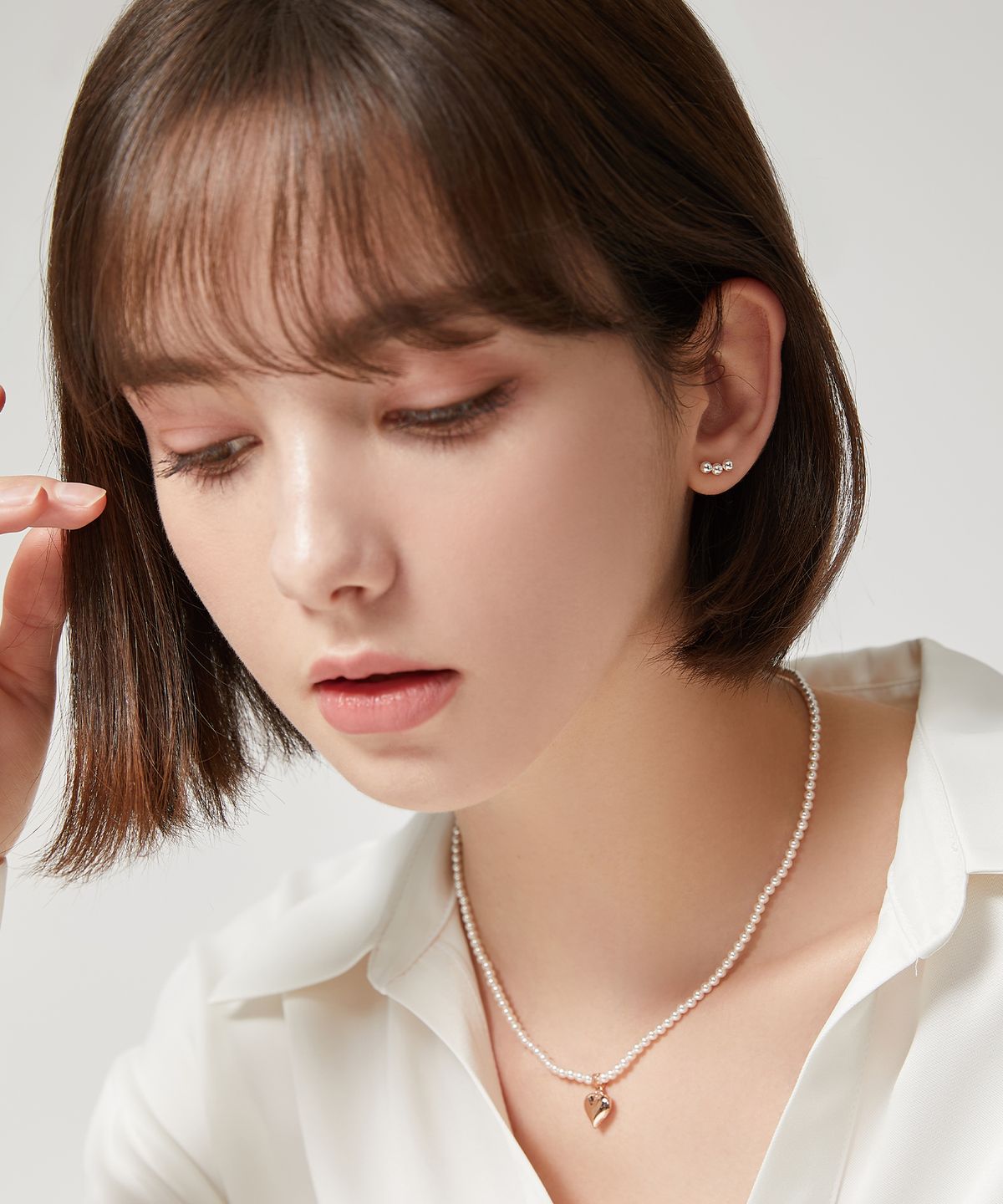 도로시(DOROCY) 14k 스와진주 송이 피어싱, 귀걸이