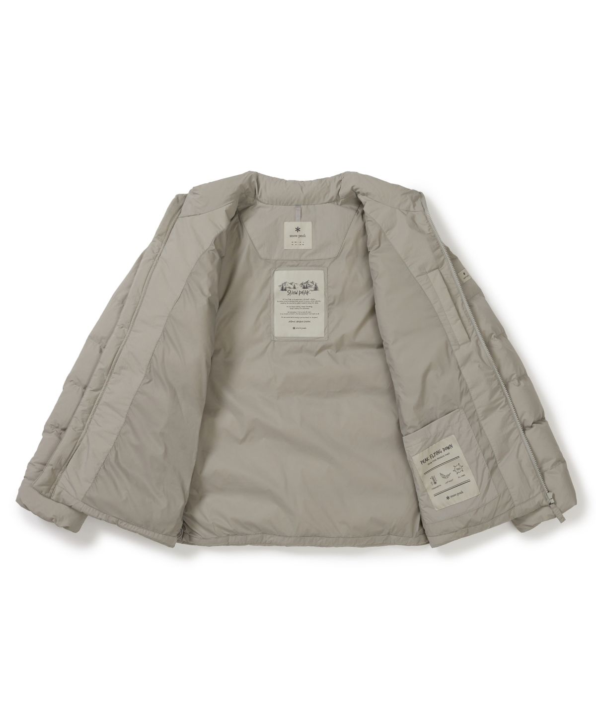스노우피크 어패럴(SNOWPEAK APPAREL) 랜드에어 스탠드넥 경량 다운 자켓 (S25WMGDJ40) Warm Gray