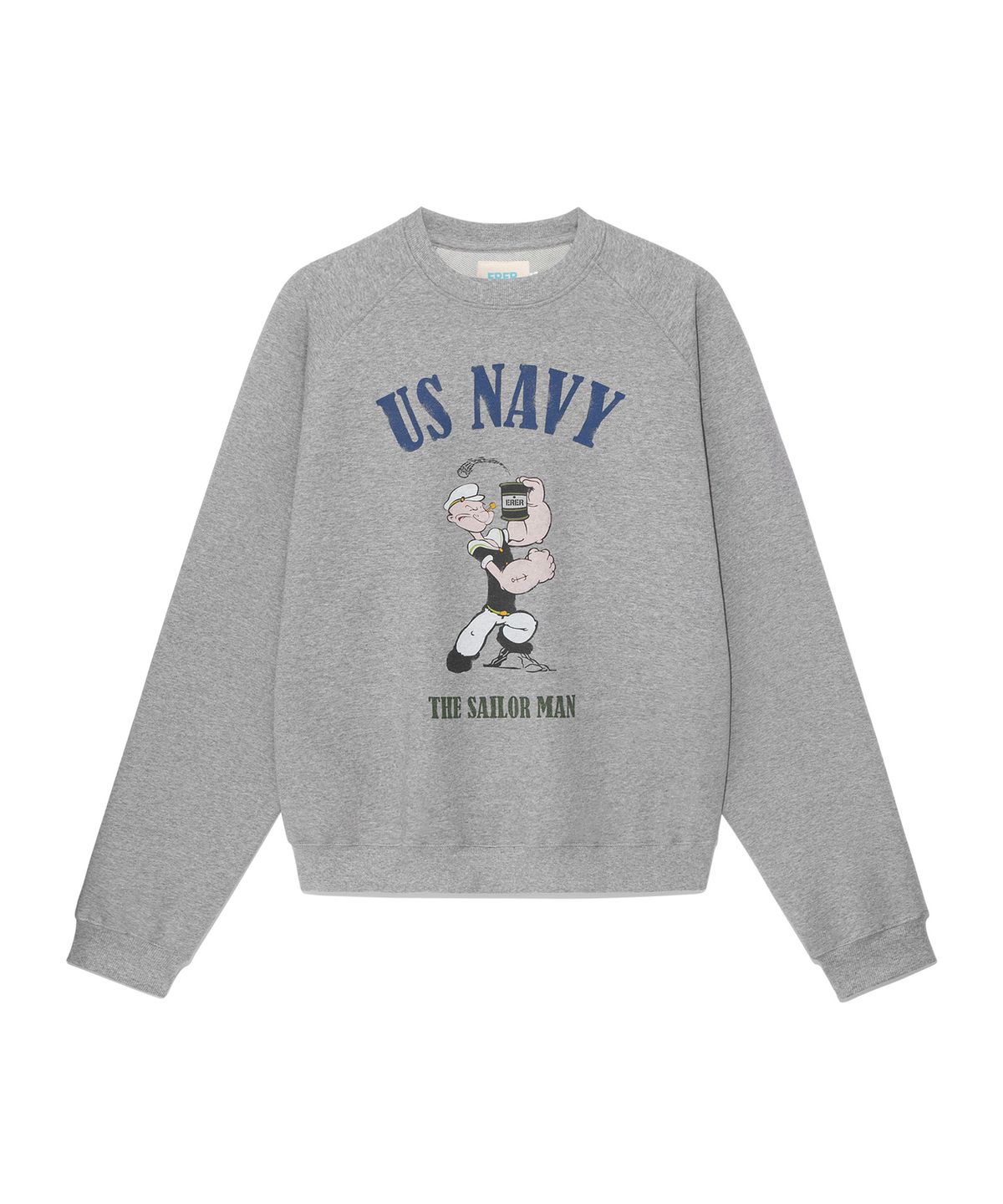 에르에르(ERER) Popeye Raglan Sweatshirt Melange Gray