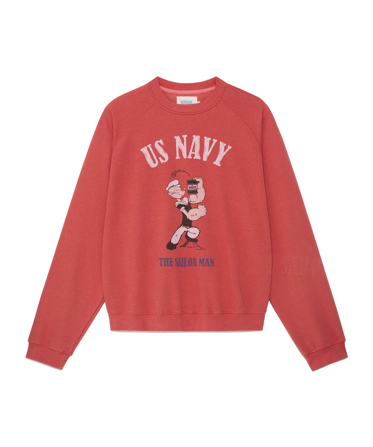 에르에르(ERER) Popeye Raglan Sweatshirt Red