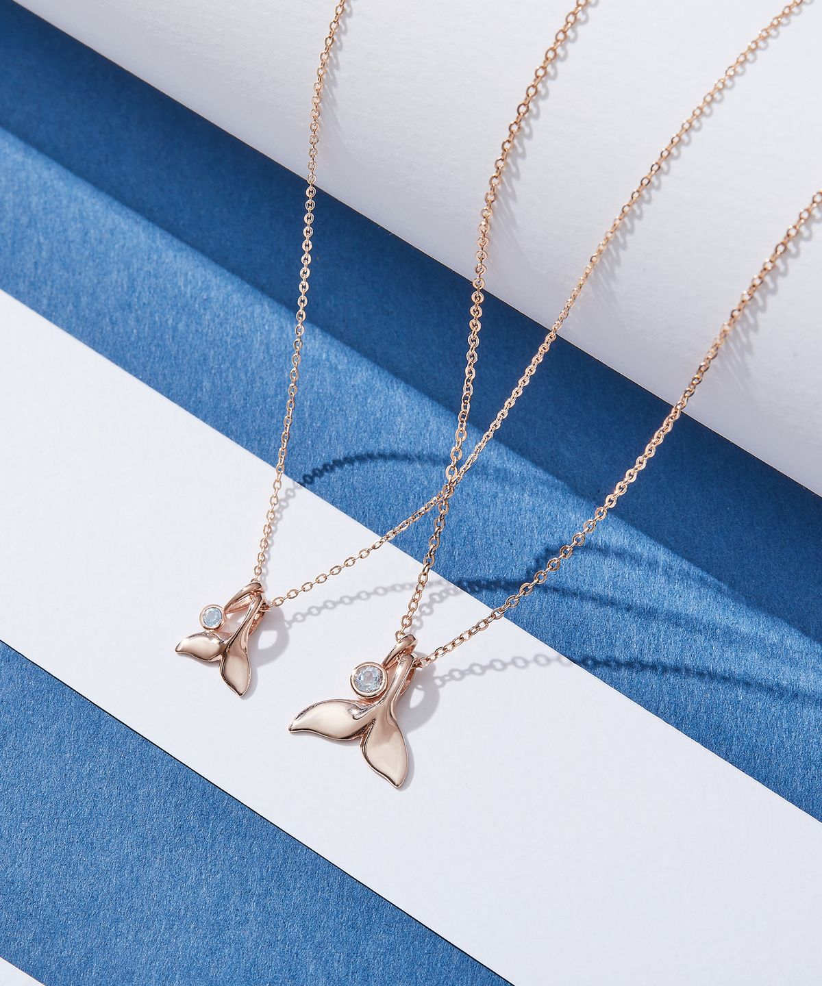 도로시(DOROCY) 14k 고마워 고래꼬리 토파즈 목걸이