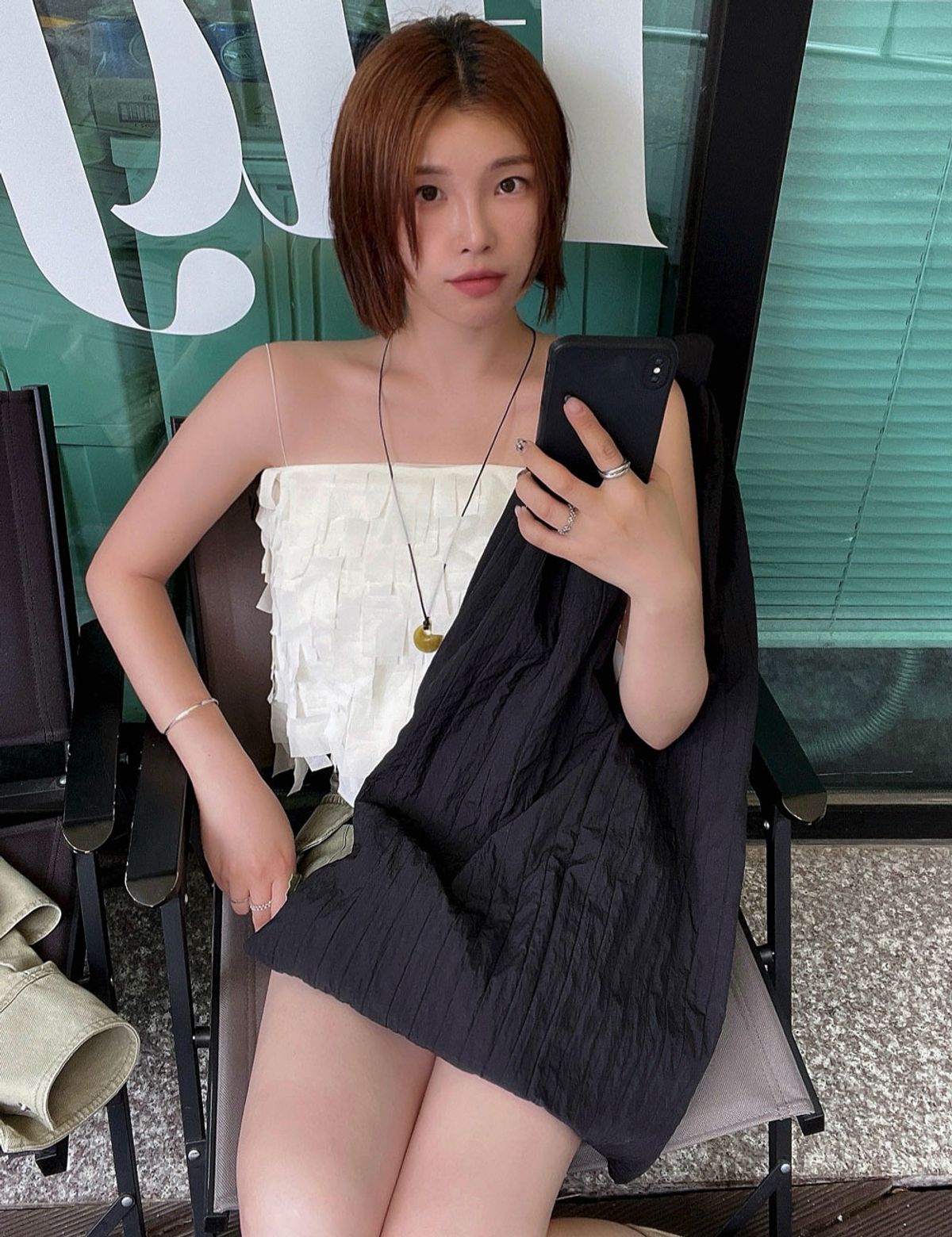 메종드유(MAISONDEU) 티모 리지 숄더백_Black