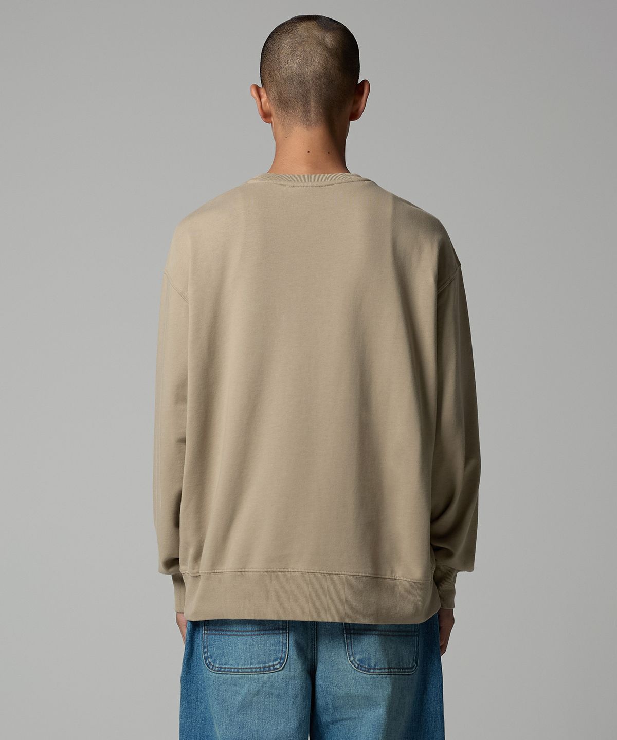 디키즈(DICKIES) 프렌치테리 EMB 로고 스웨트셔츠 Dessert Sand