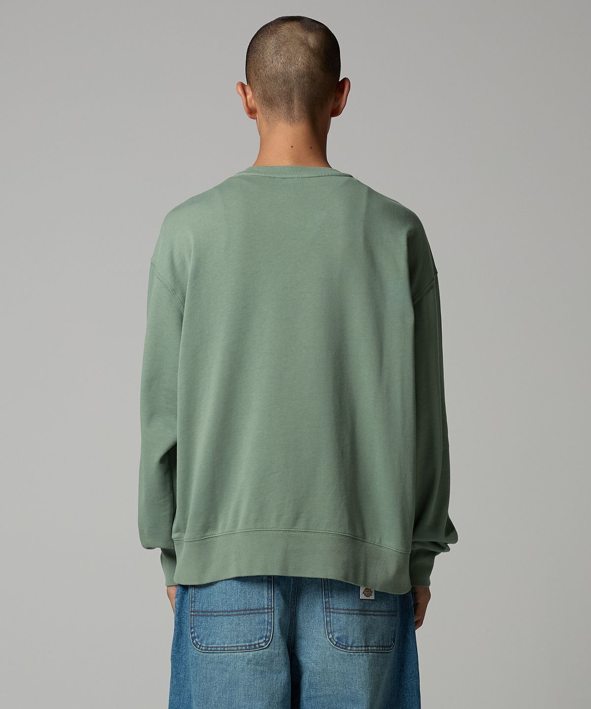 디키즈(DICKIES) 프렌치테리 EMB 로고 스웨트셔츠 Sea Spray