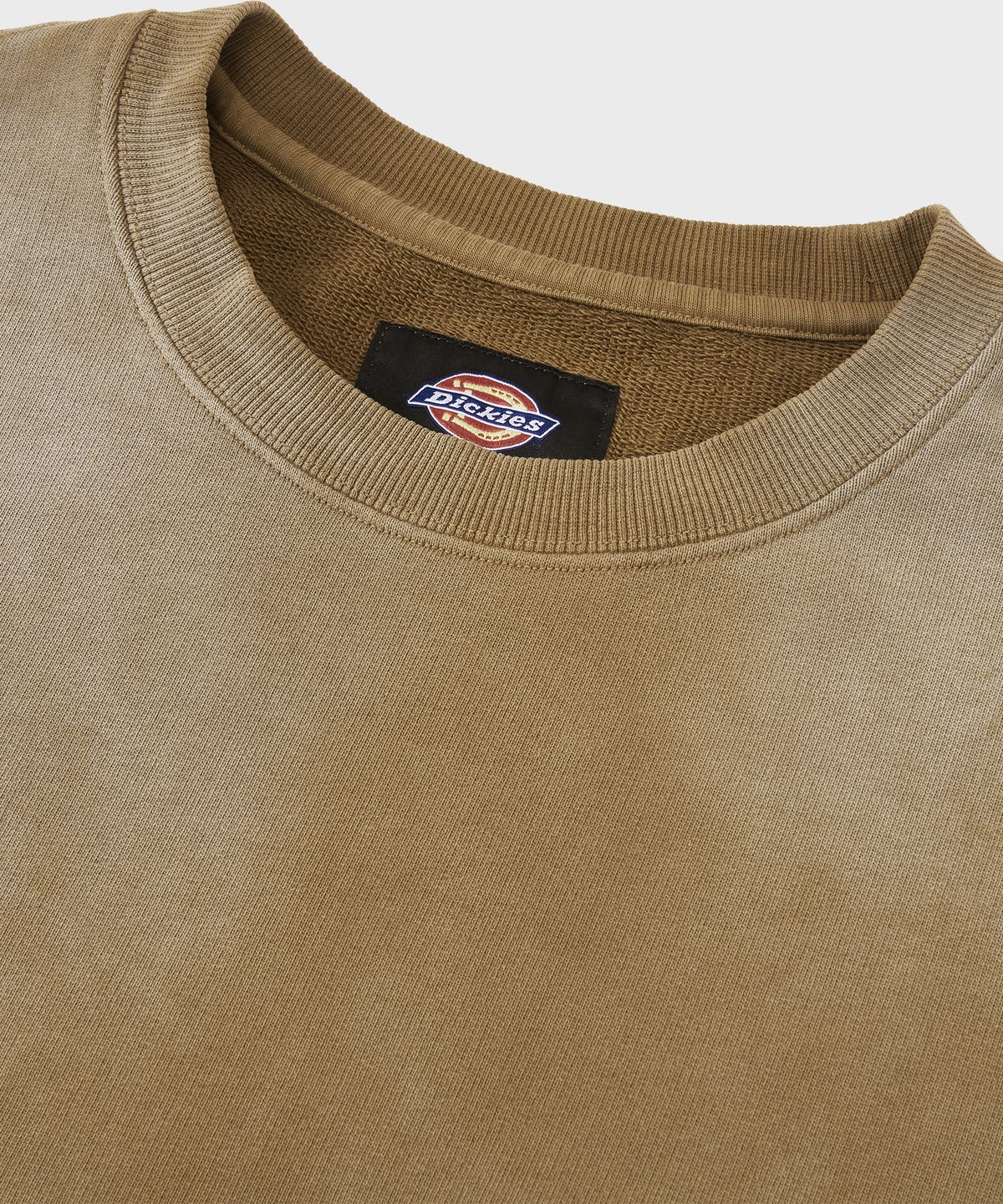 디키즈(DICKIES) [JP Capsule] 페이디드 워시드 크루넥 맨투맨 Khaki