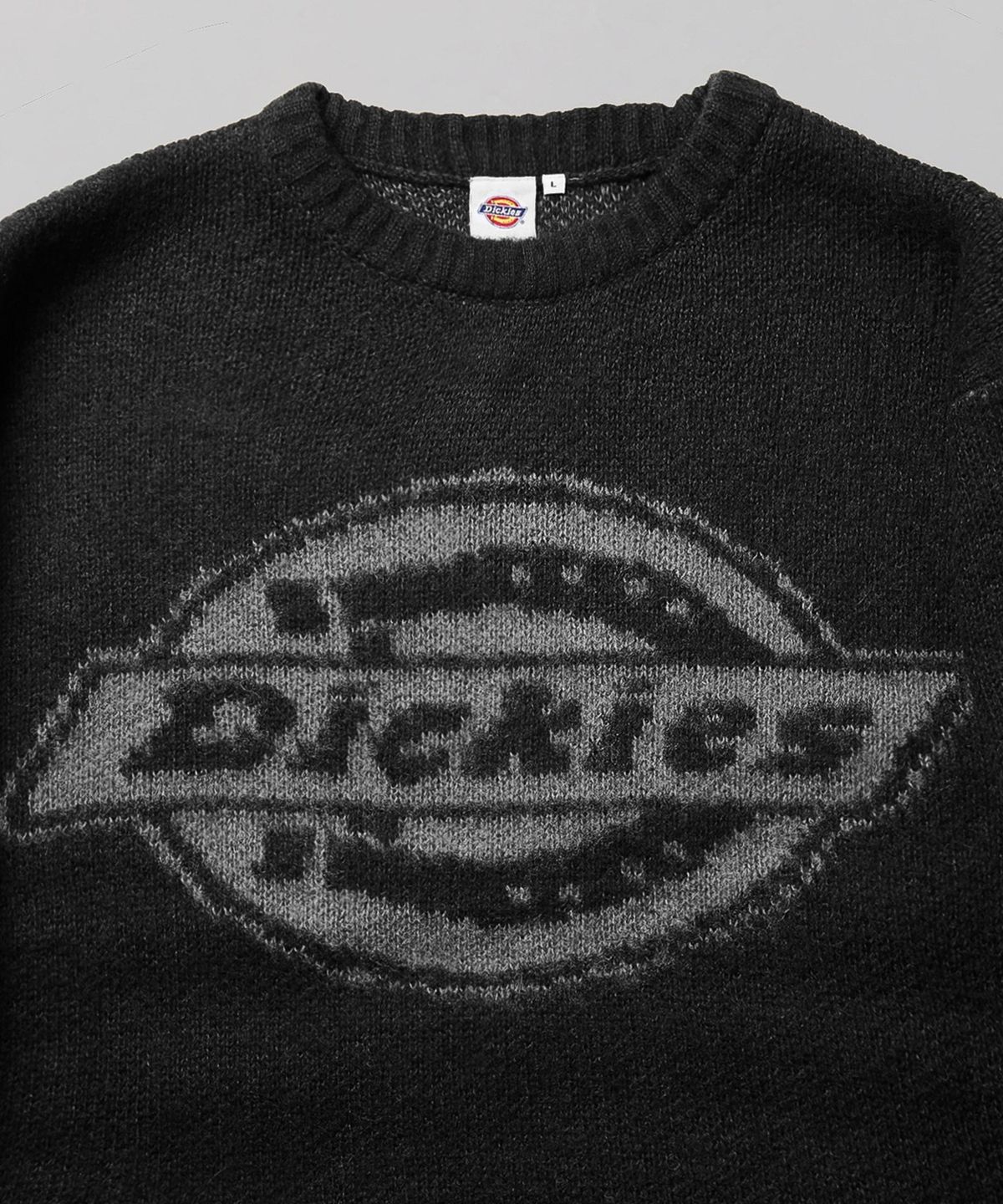 디키즈(DICKIES) 빅 로고 헤어리 니트 Black
