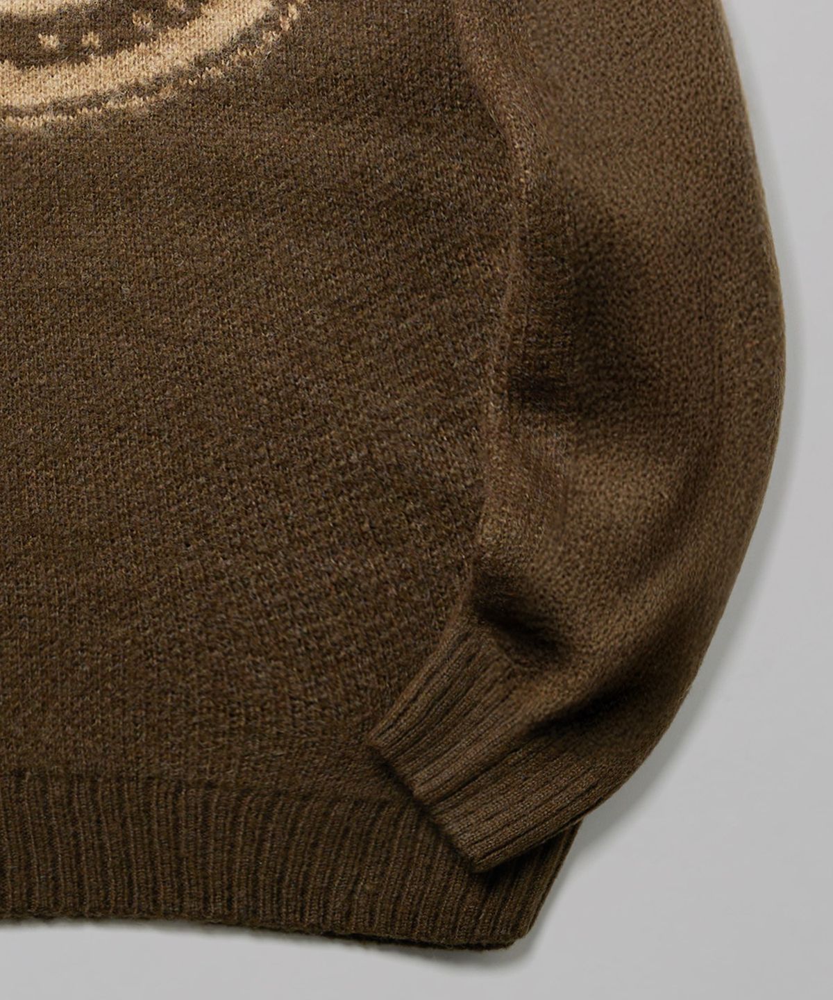 디키즈(DICKIES) 빅 로고 헤어리 니트 Brown
