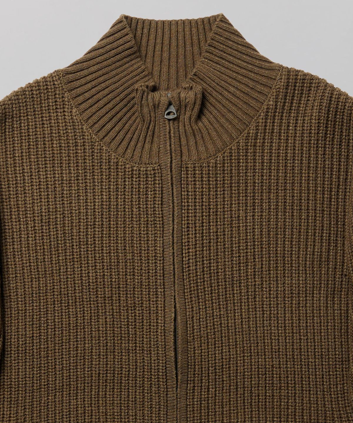 디키즈(DICKIES) 백 로고 풀집업 니트 Olive