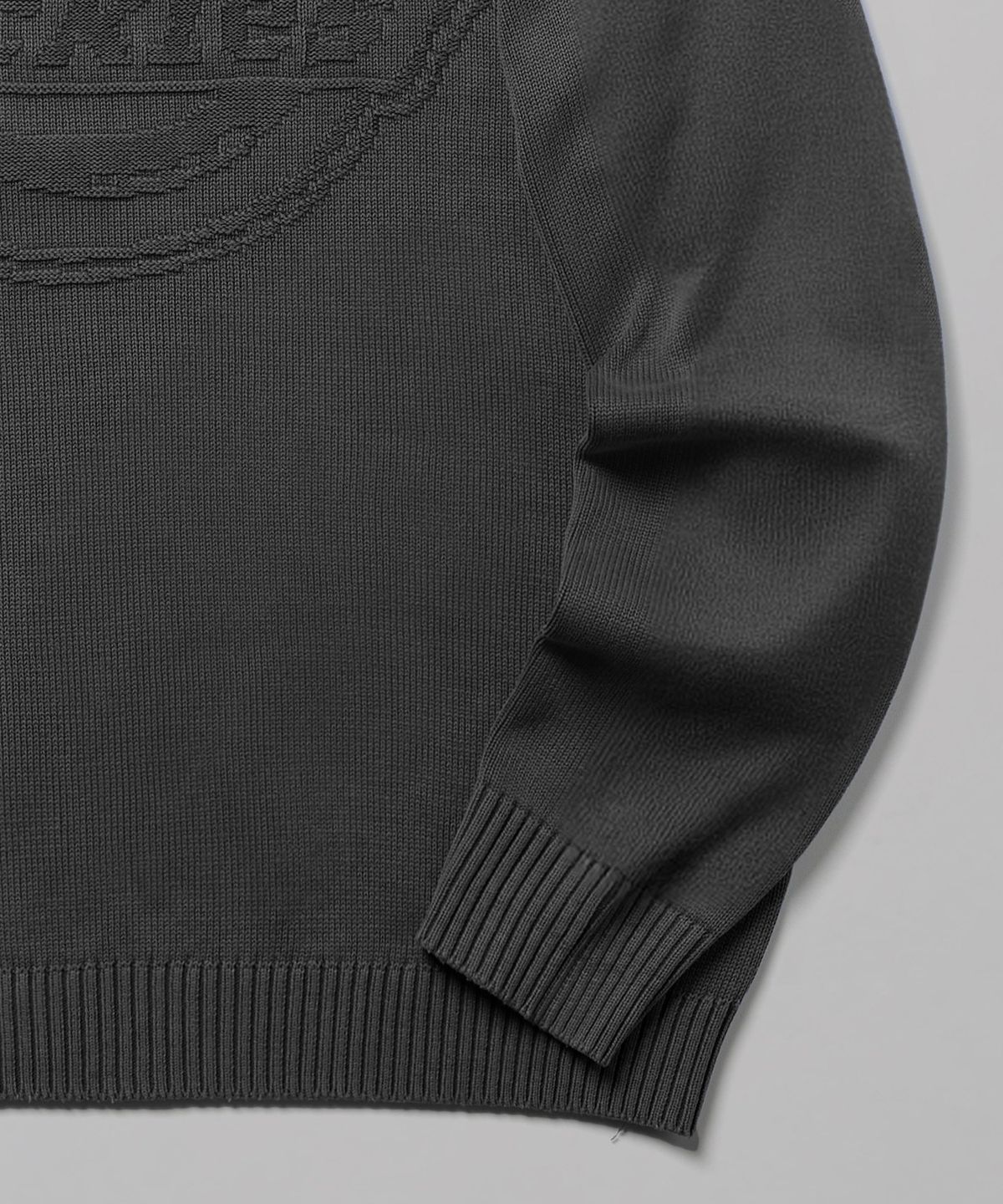 디키즈(DICKIES) 워시드 엠보스드 로고 니트 Charcoal