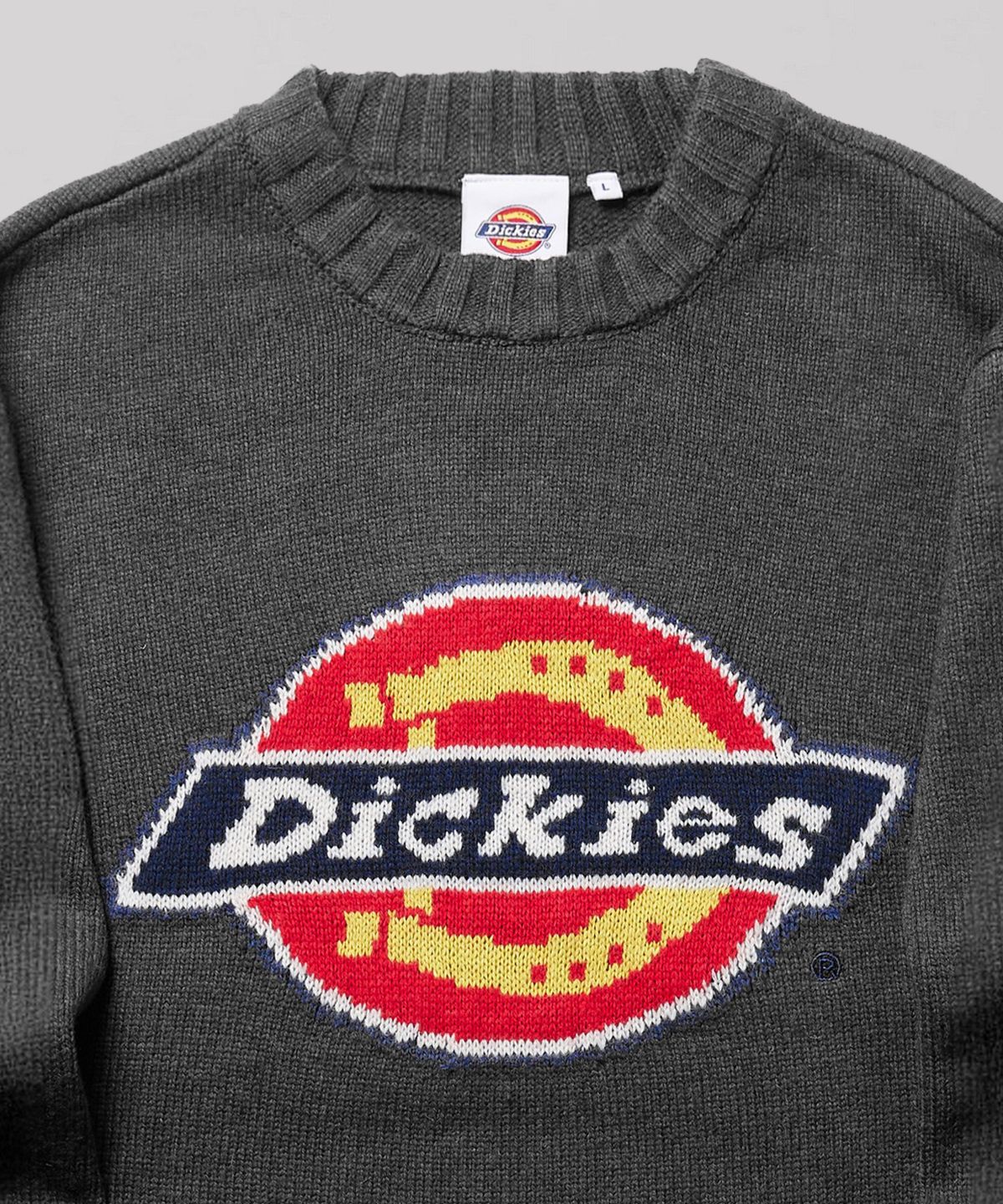 디키즈(DICKIES) 트리 로고 풀오버 니트 Charcoal