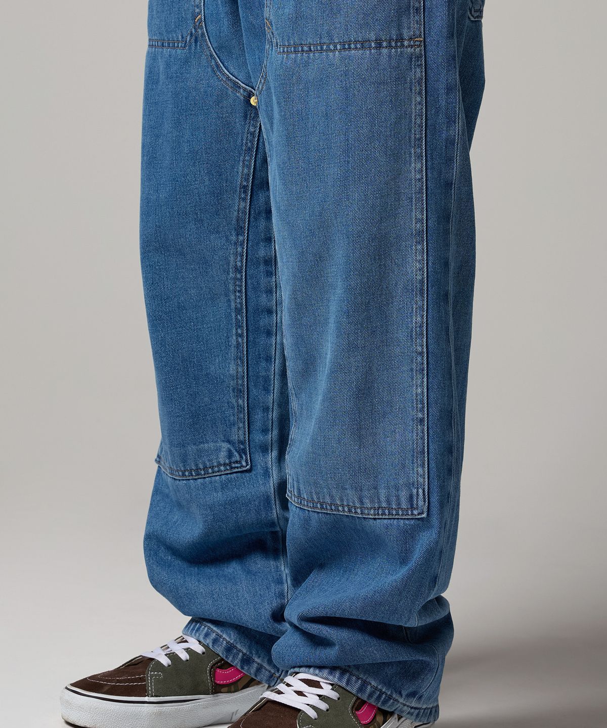 디키즈(DICKIES) 더블니 루즈핏 데님 팬츠 Archive Wash