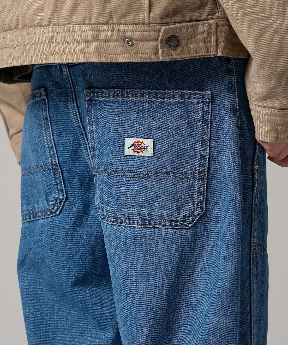 디키즈(DICKIES) 더블니 루즈핏 데님 팬츠 Archive Wash