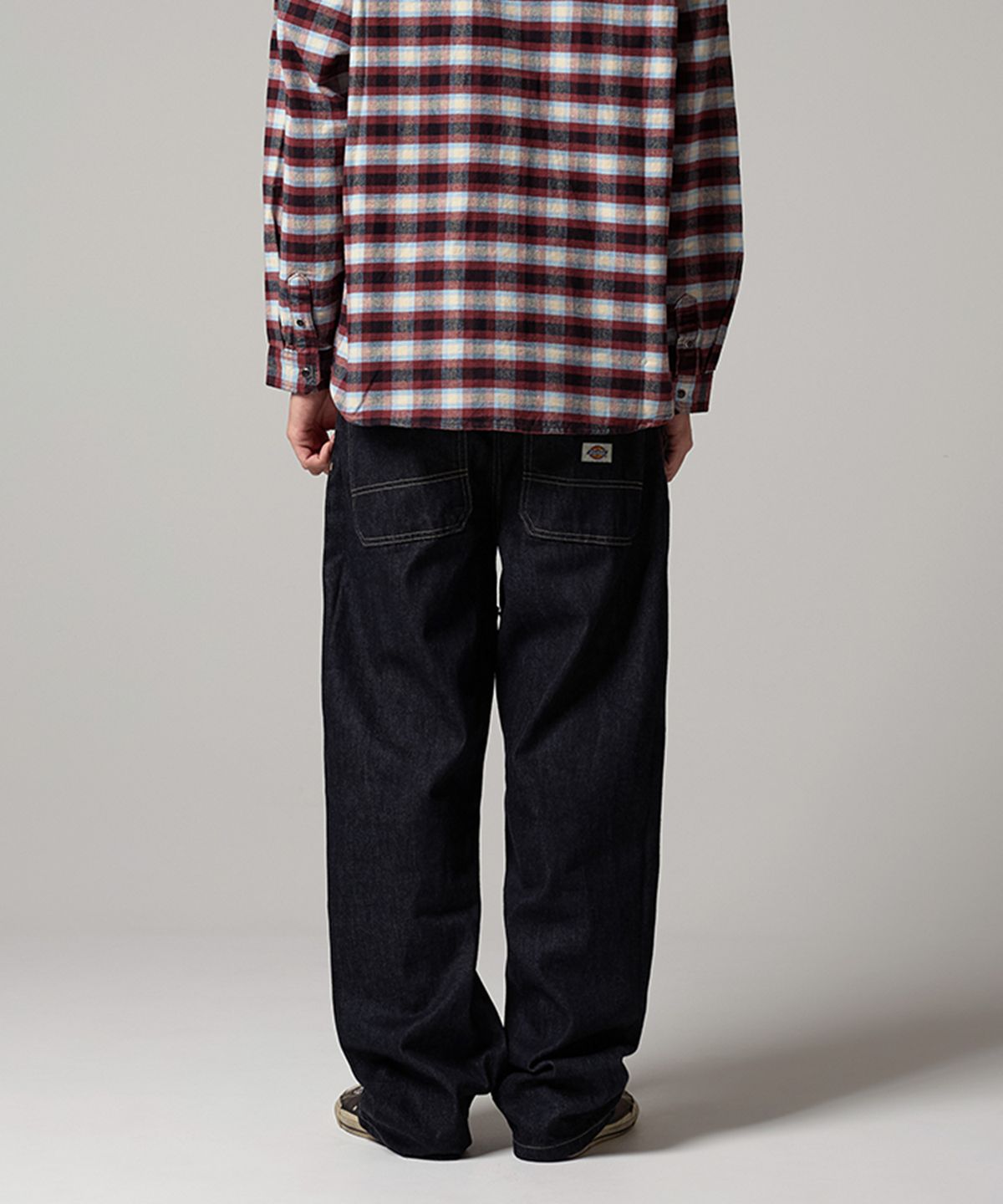 디키즈(DICKIES) 더블니 루즈핏 데님 팬츠 Rinsed