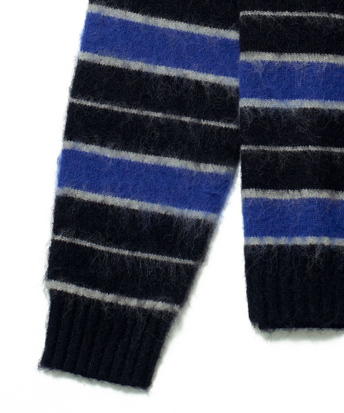 아이돈워너셀(IDWS) Vector Stripe Mohair Knit Black