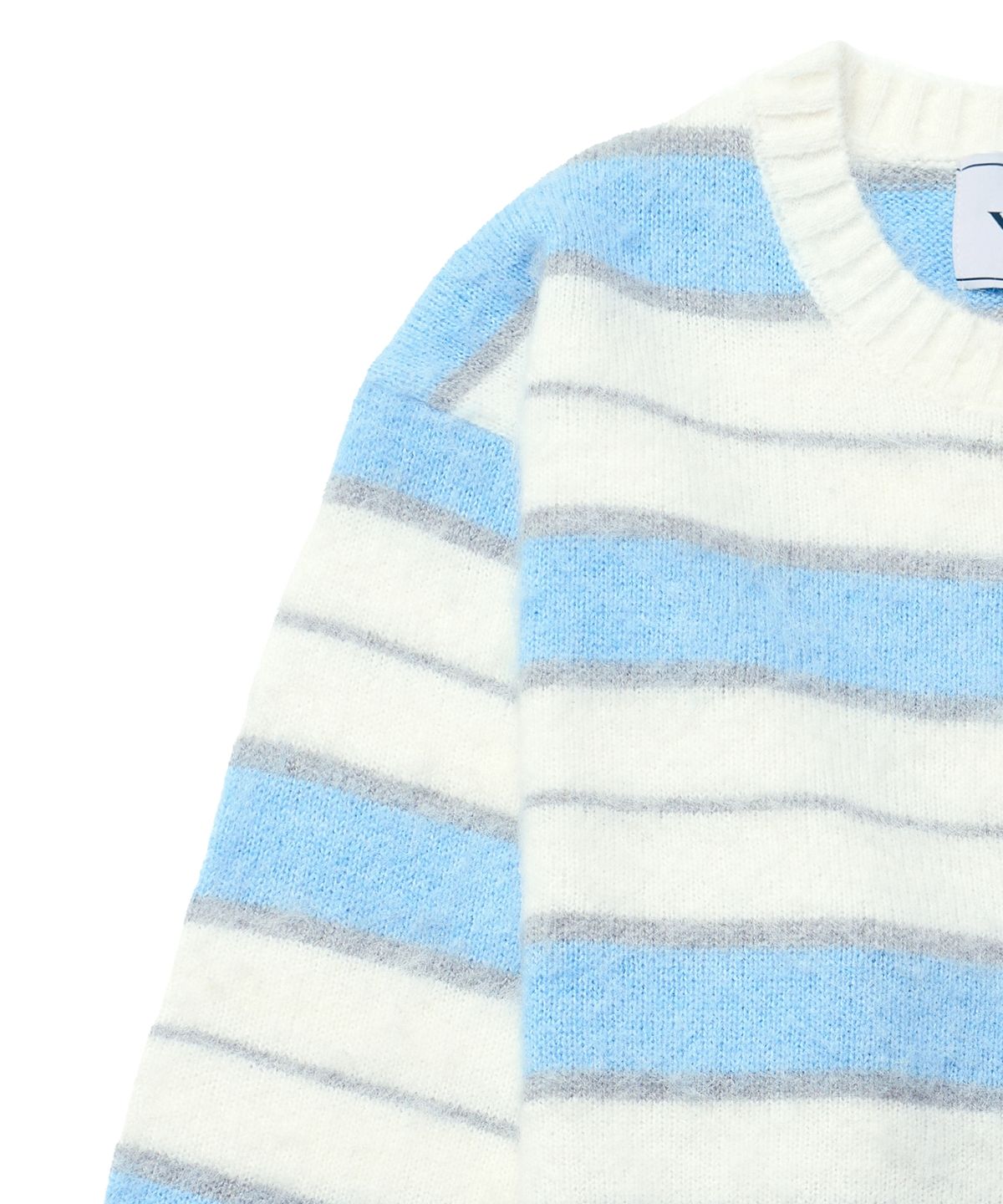 아이돈워너셀(IDWS) Vector Stripe Mohair Knit Ivory