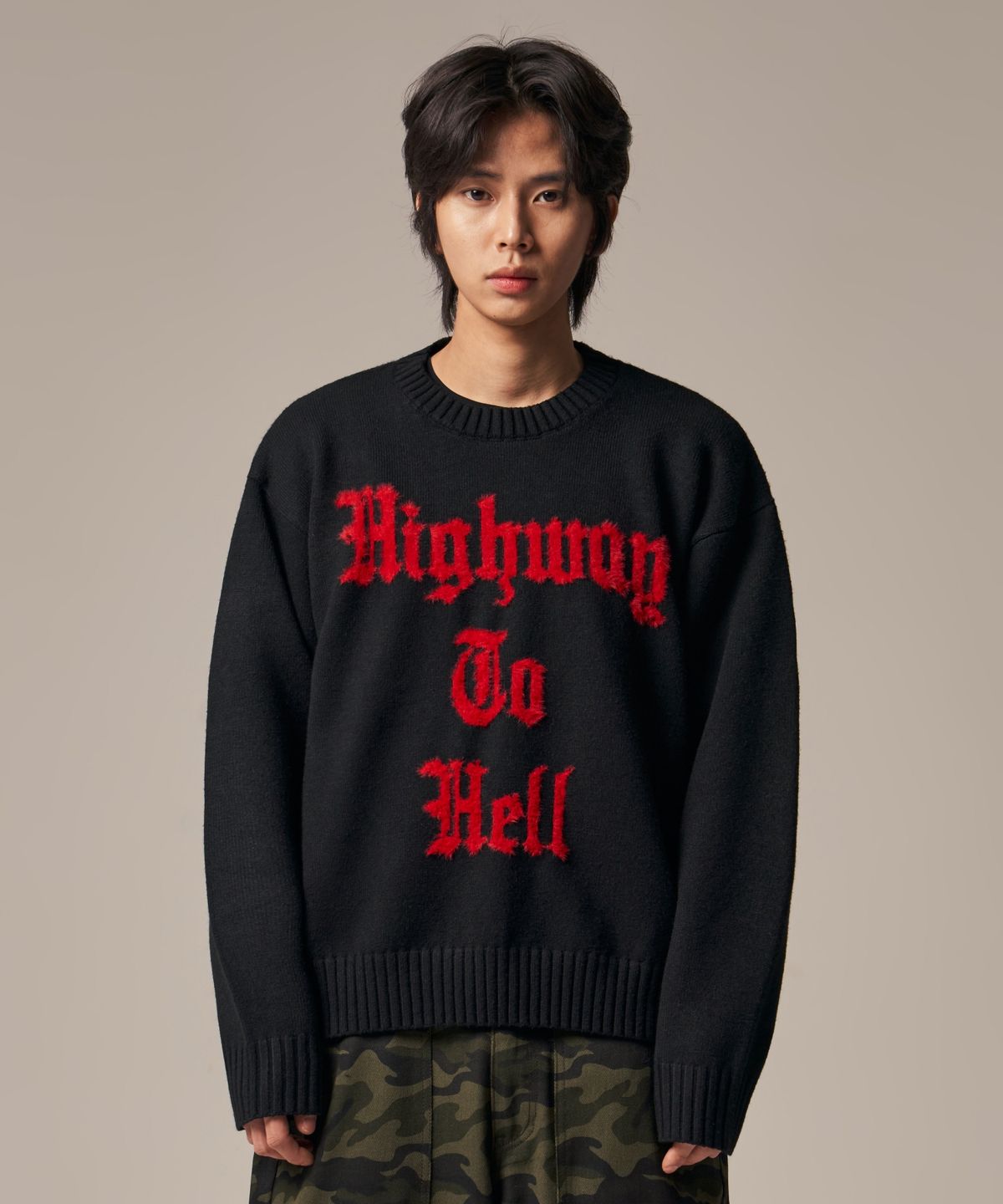 아이돈워너셀(IDWS) Hellride Crewneck Knit Black