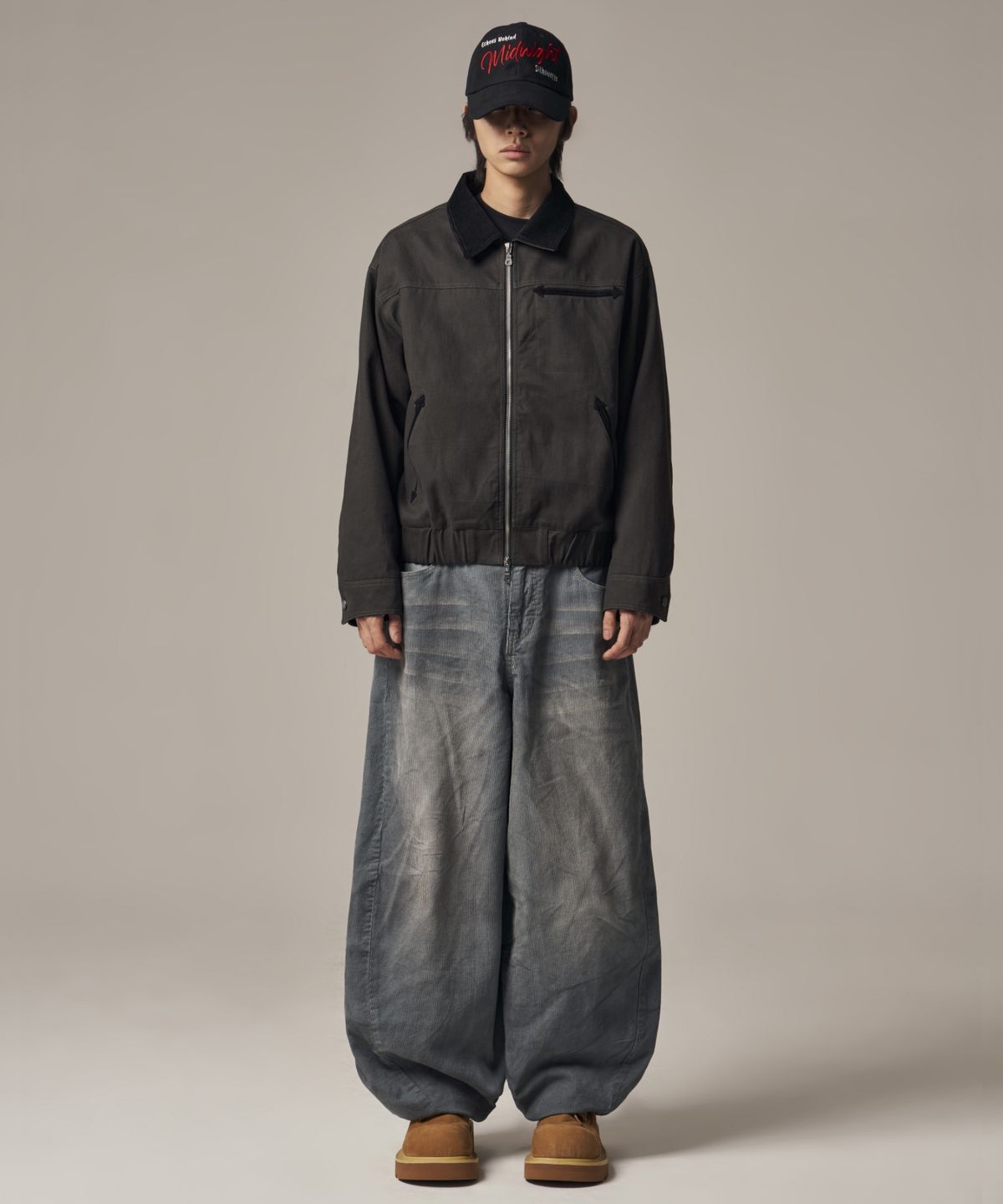 아이돈워너셀(IDWS) Viego Corduroy Balloon Pants Light Indigo