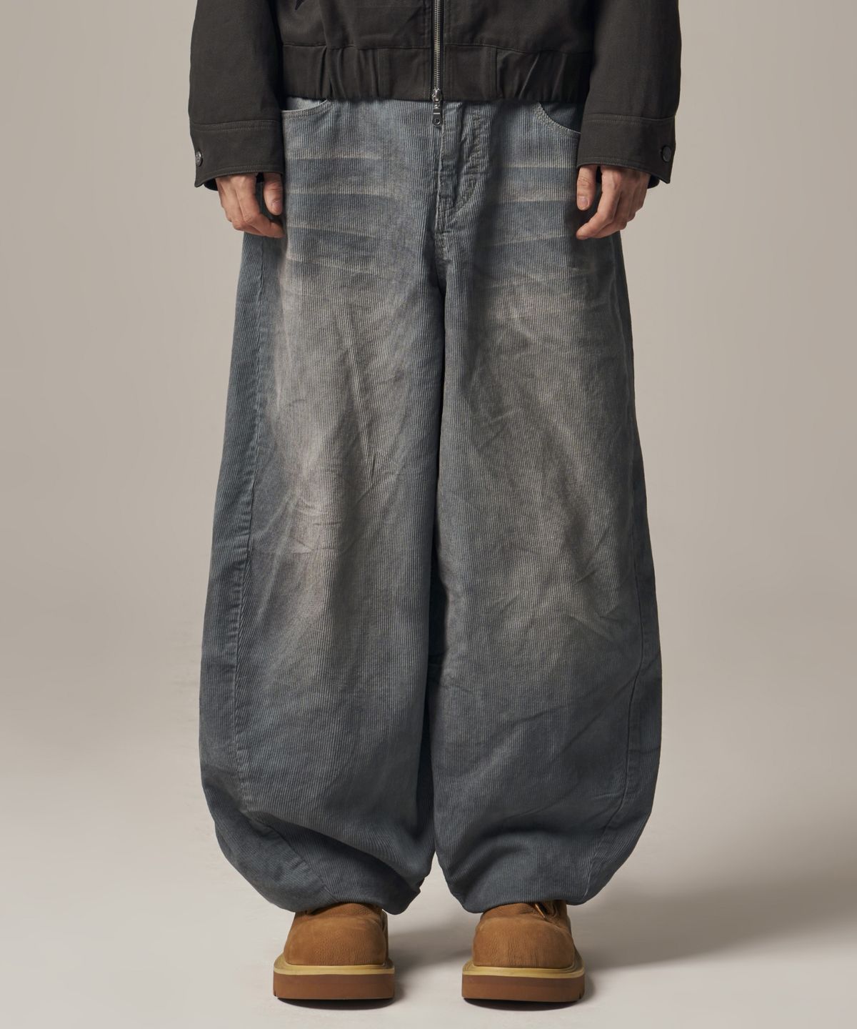 아이돈워너셀(IDWS) Viego Corduroy Balloon Pants Light Indigo