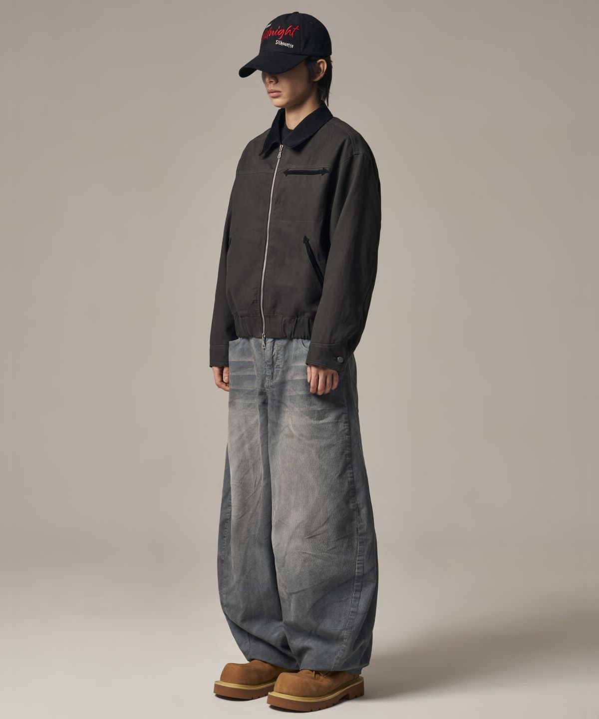 아이돈워너셀(IDWS) Viego Corduroy Balloon Pants Light Indigo