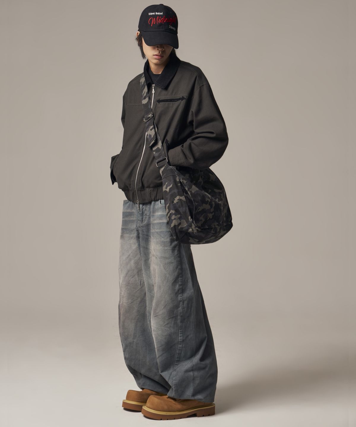 아이돈워너셀(IDWS) Viego Corduroy Balloon Pants Light Indigo