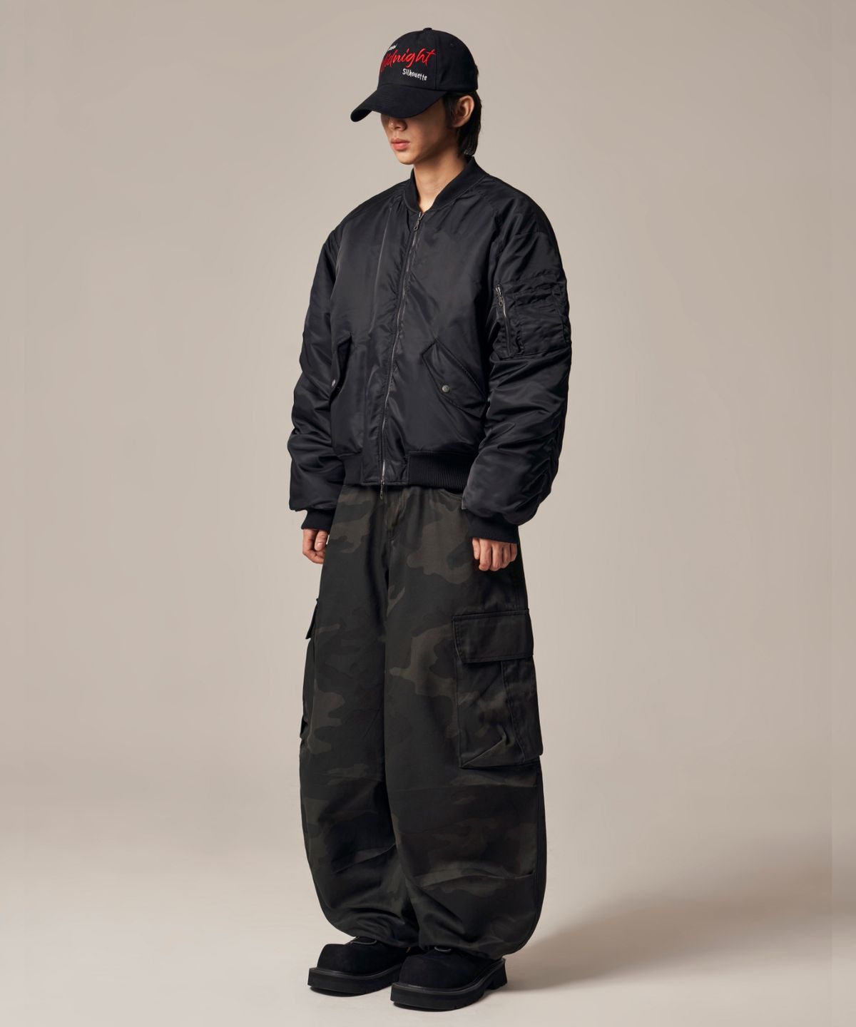 아이돈워너셀(IDWS) Plane Shirring Ma-1 Black