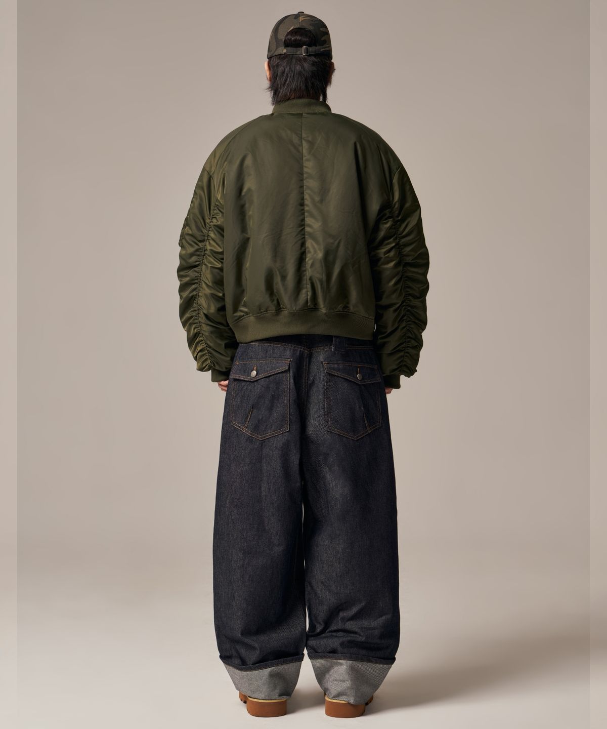 아이돈워너셀(IDWS) Plane Shirring Ma-1 Khaki