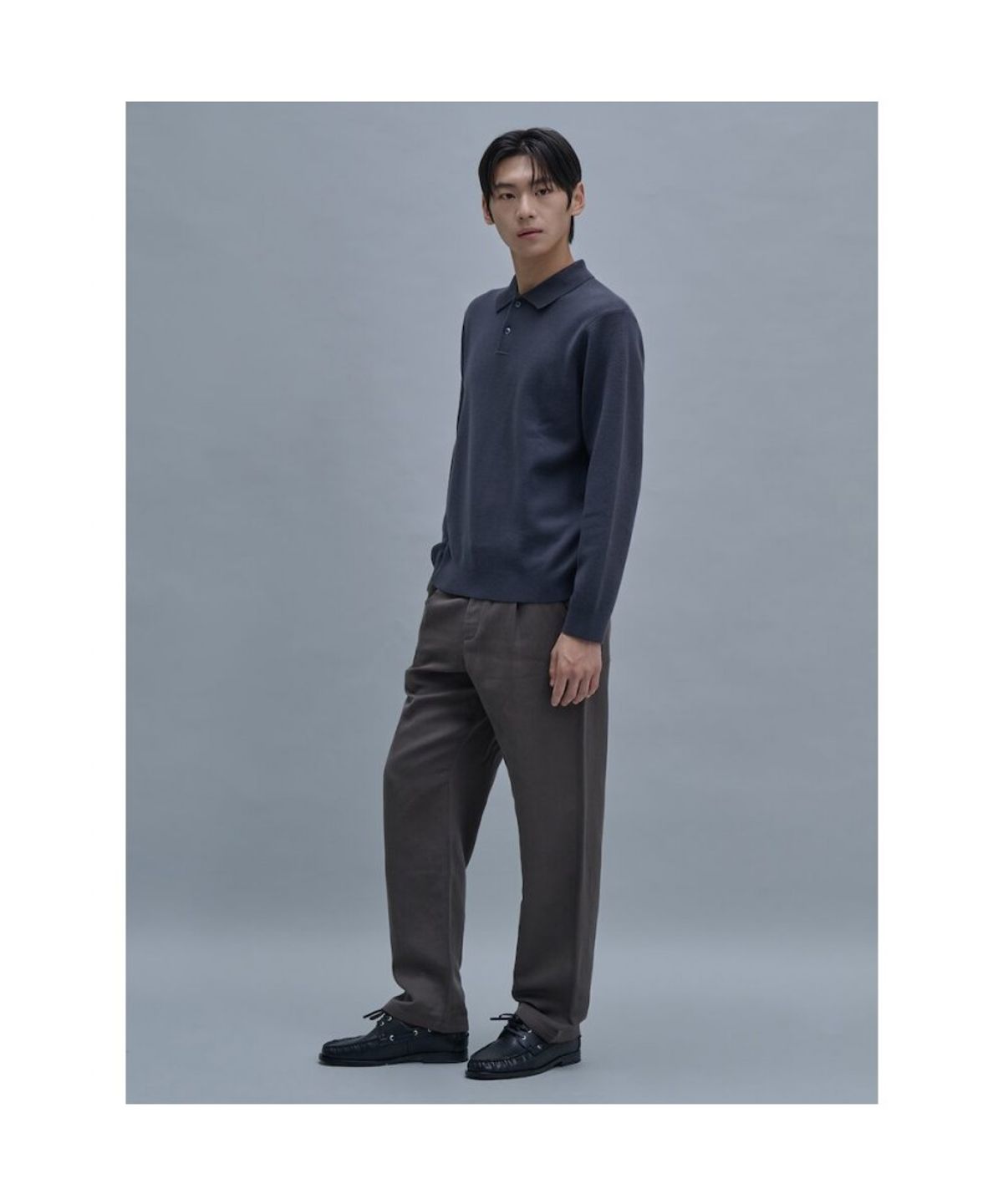 시프트지(SHIFT.G) Polo Neck Sweater  Ash