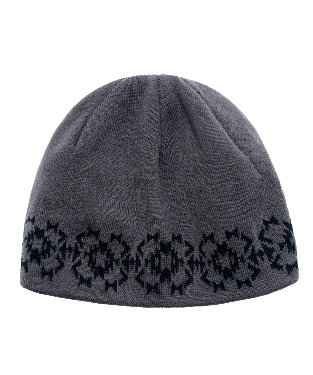 아이돈워너셀(IDWS) Ethnic Jacquard Maxi Beanie Gray