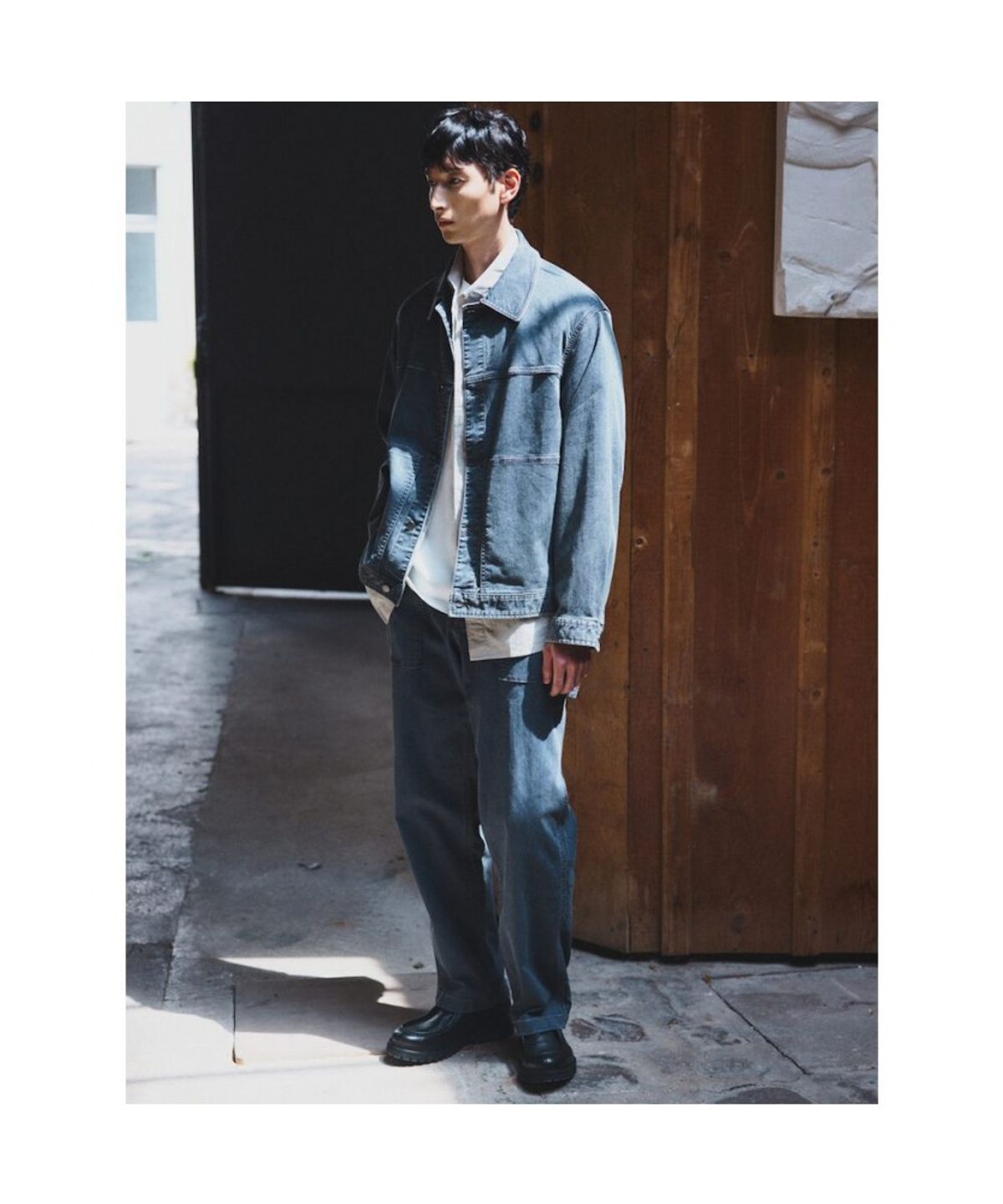 시프트지(SHIFT.G) Mallet Denim Trucker Jacket  Navy