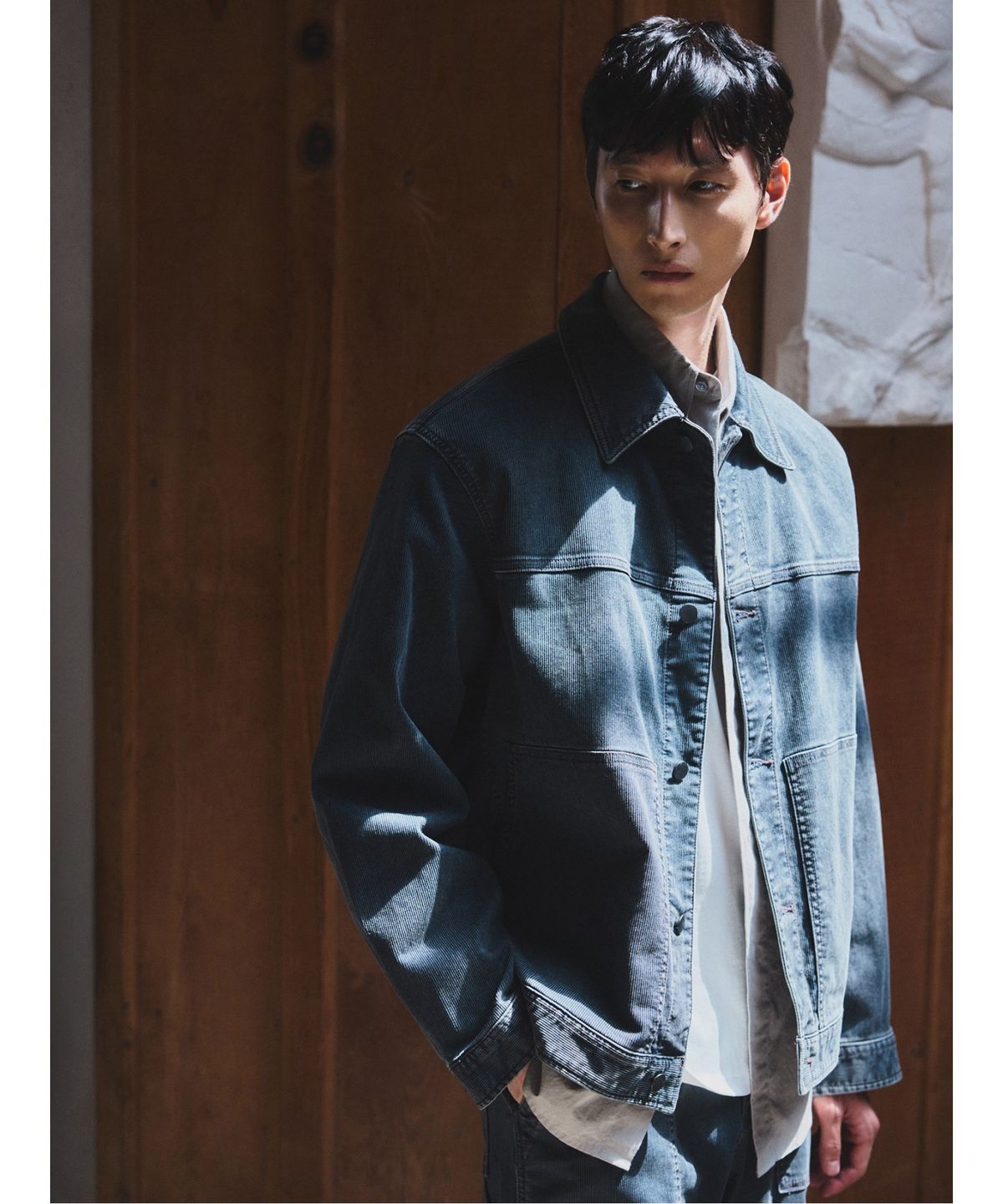 시프트지(SHIFT.G) Mallet Denim Trucker Jacket  Navy
