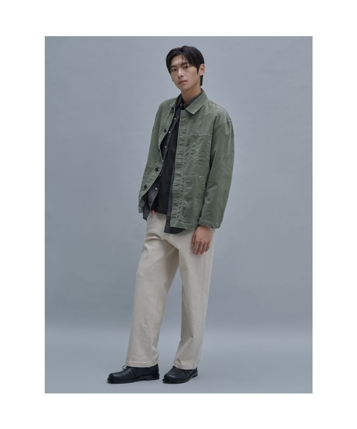 시프트지(SHIFT.G) Relaxed Cotton Coverall  Khaki