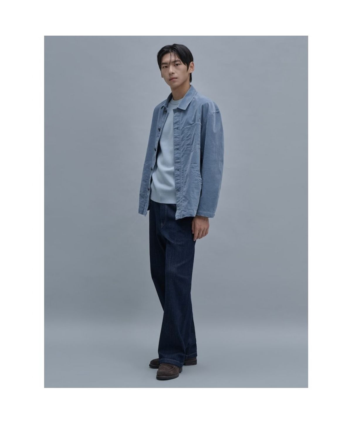 시프트지(SHIFT.G) Relaxed Cotton Coverall  Sky Blue