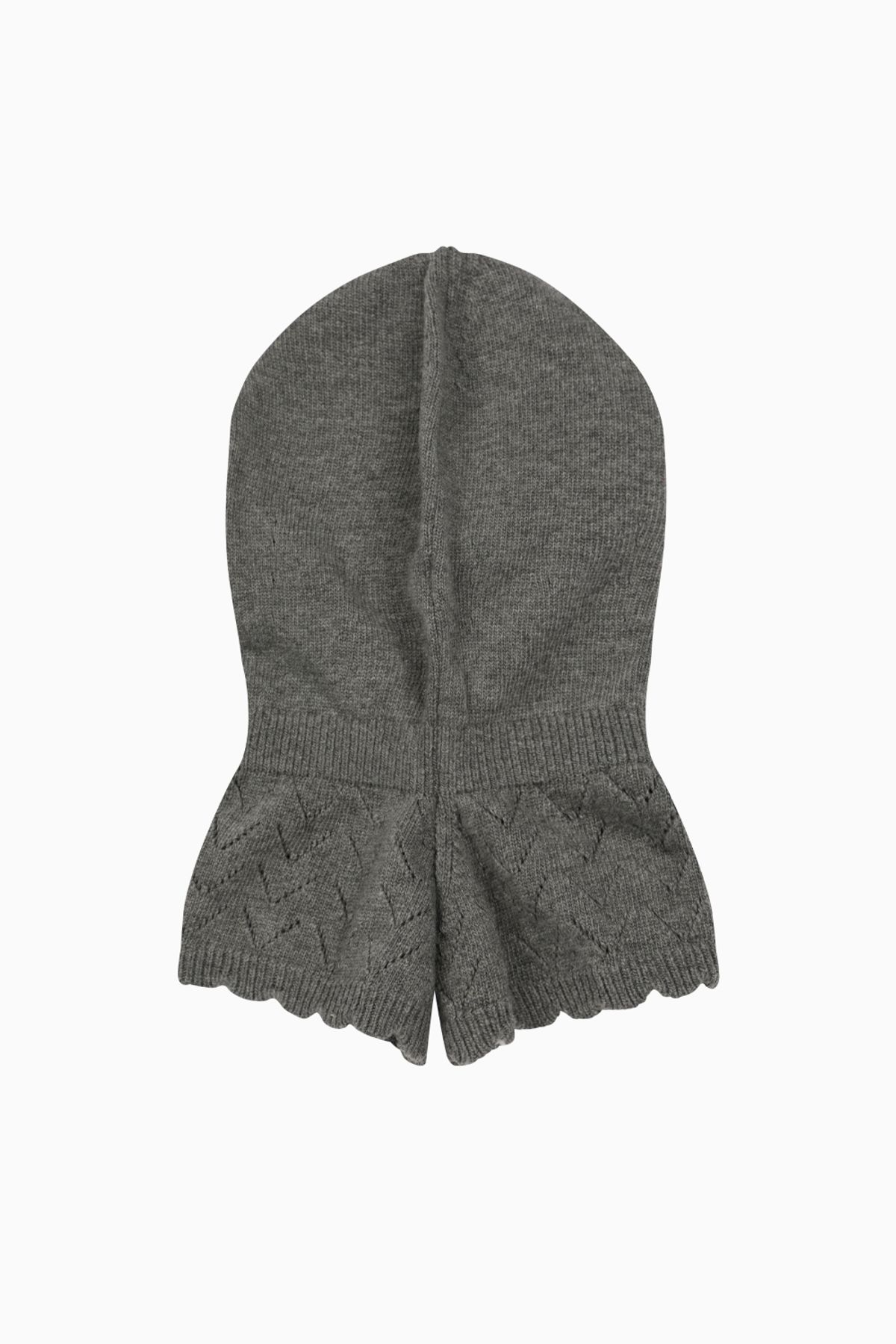 오헤시오(OHESHIO) LACE KNIT BALACLAVA, GRAY