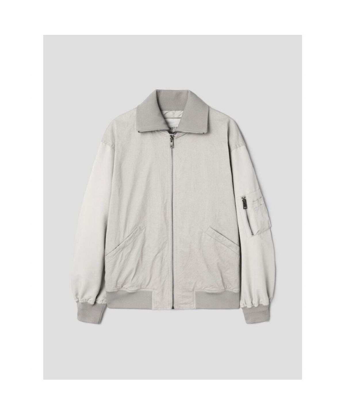 시프트지(SHIFT.G) Collar Detachable Ma1 Jumper  Beige