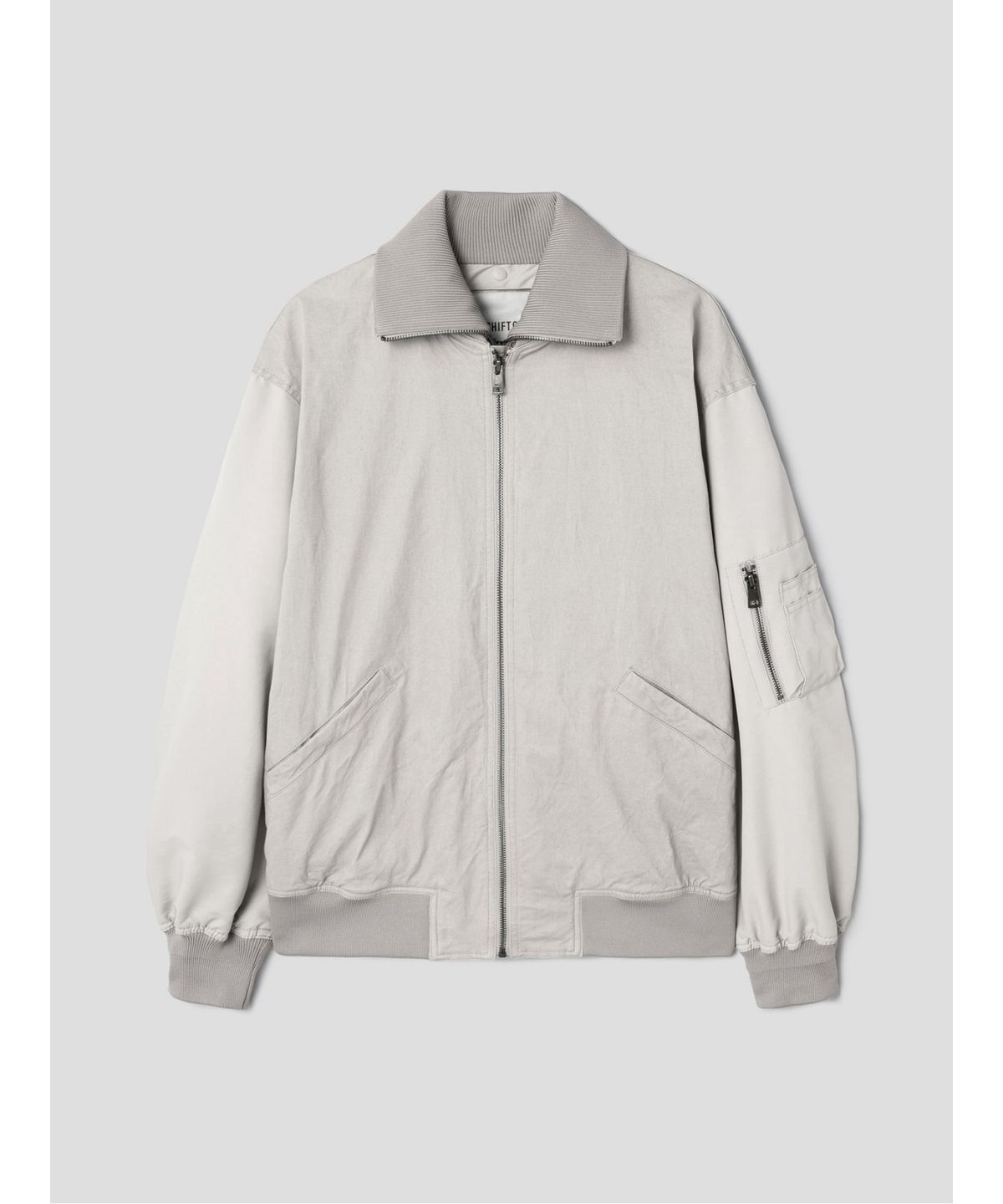 시프트지(SHIFT.G) Collar Detachable Ma1 Jumper  Beige