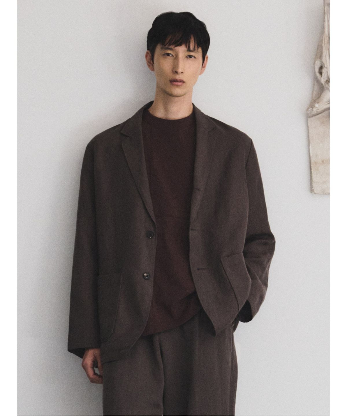 시프트지(SHIFT.G) Divided Pattern Over Fit T  Brown
