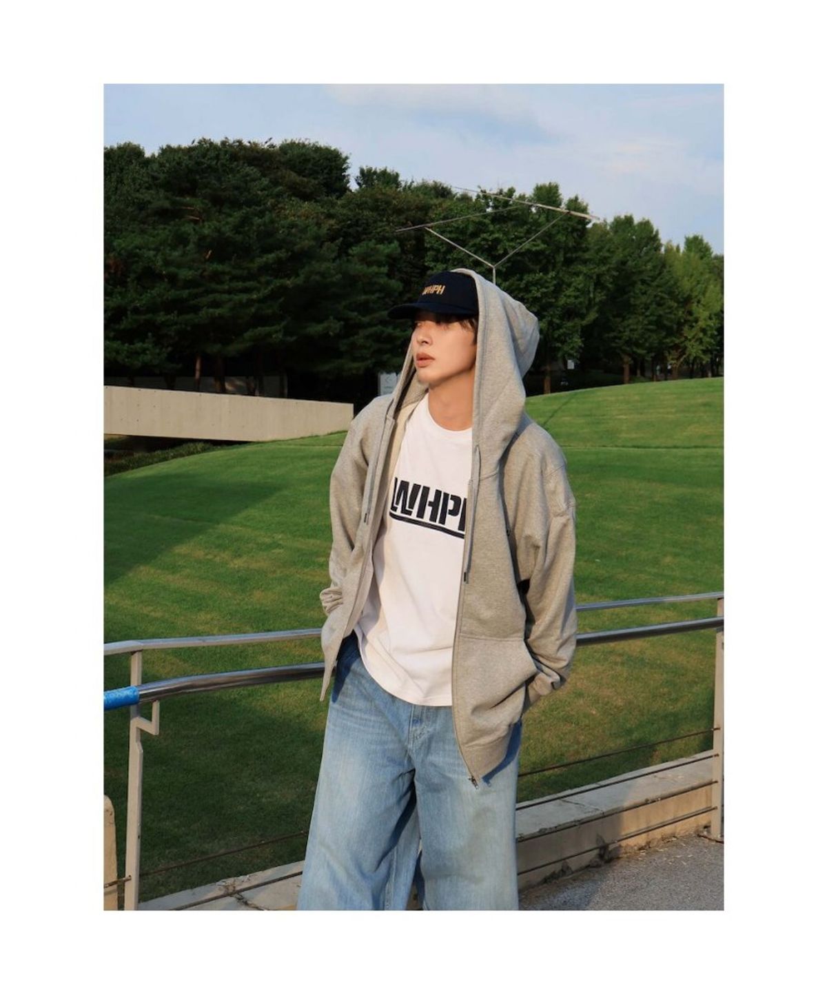 시프트지(SHIFT.G) Whph Overfit Zip Hoodie  Light Grey