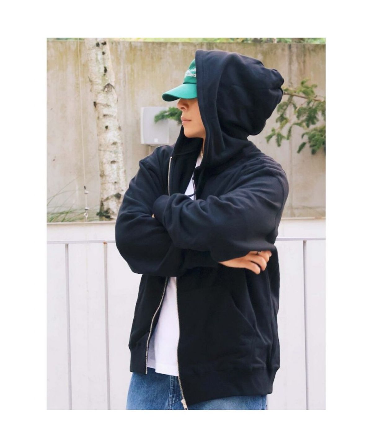 시프트지(SHIFT.G) Whph Overfit Zip Hoodie  Black