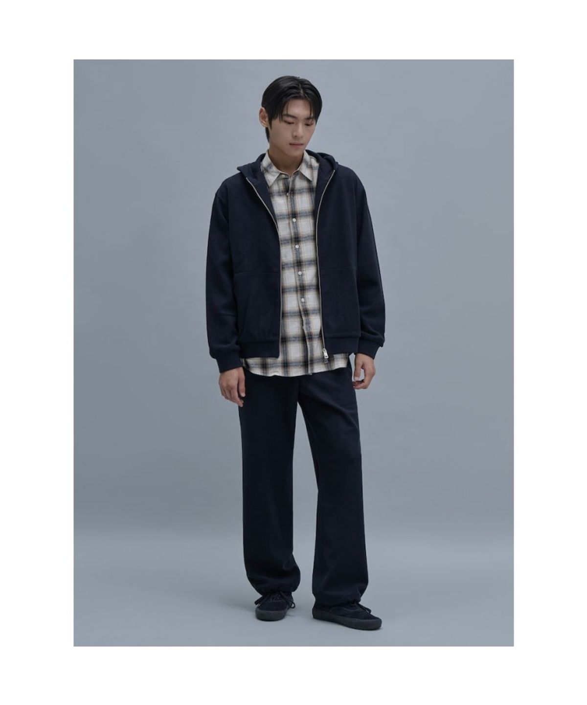 시프트지(SHIFT.G) Soft Jersey Hood Jumper  Navy