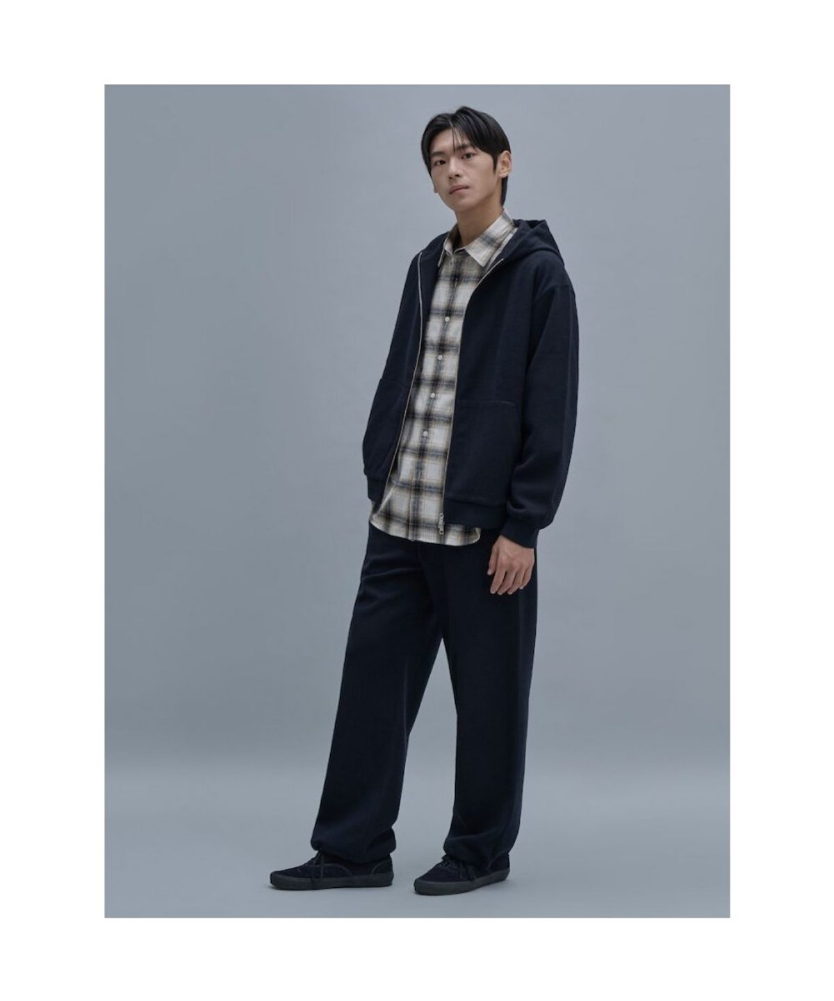 시프트지(SHIFT.G) Soft Jersey Hood Jumper  Navy