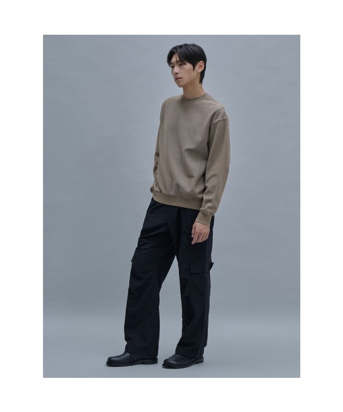 시프트지(SHIFT.G) Washed Color Sweatshirts  Khaki