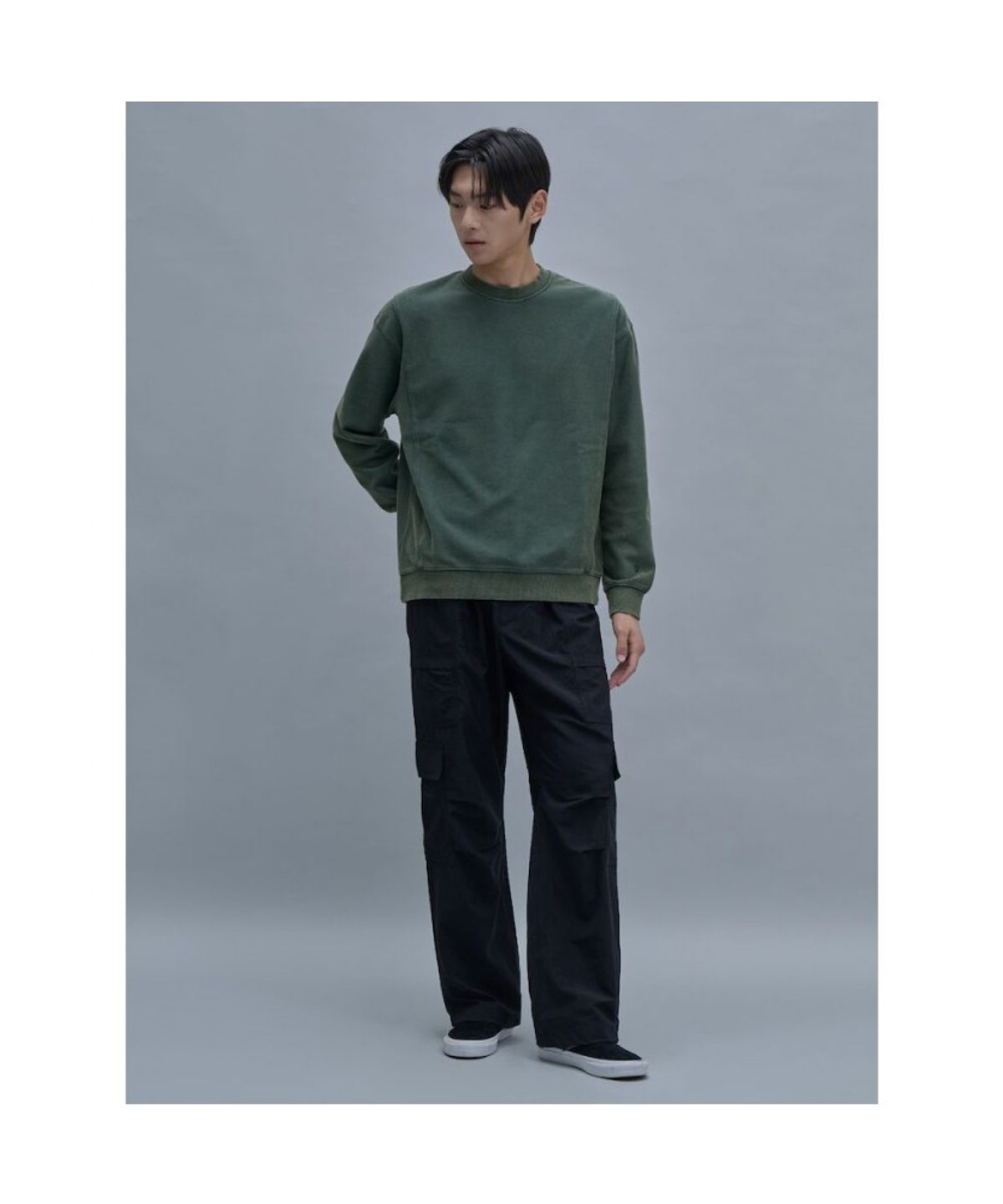 시프트지(SHIFT.G) Washed Color Sweatshirts  Green