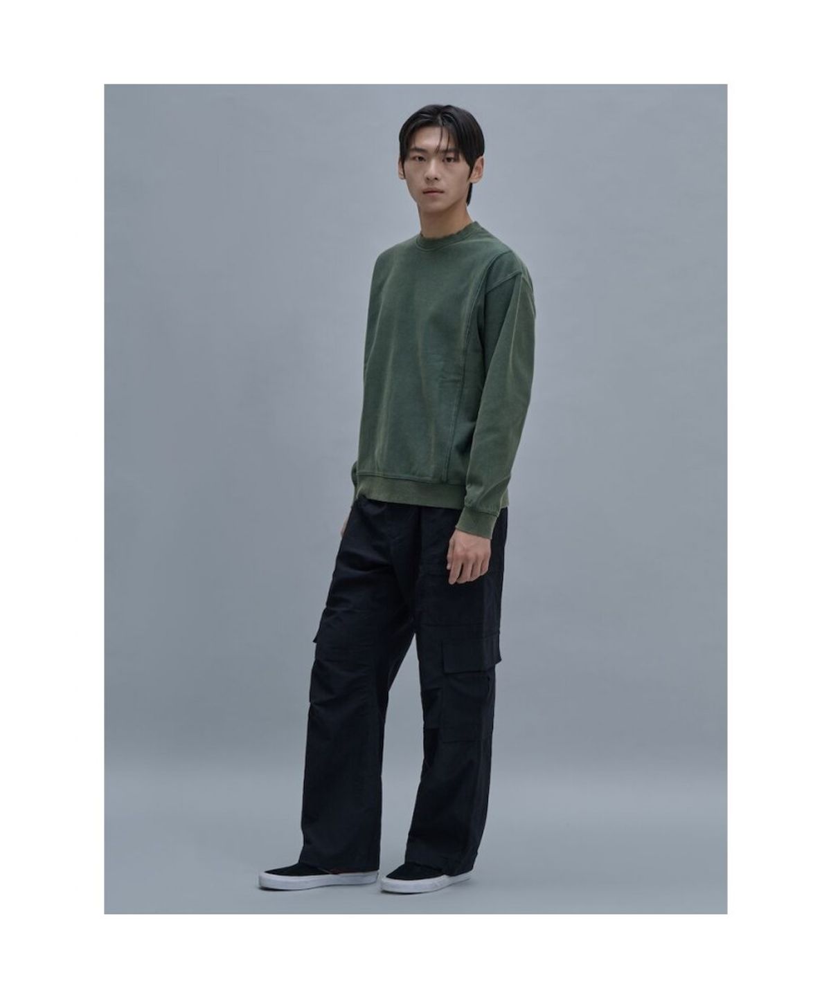 시프트지(SHIFT.G) Washed Color Sweatshirts  Green