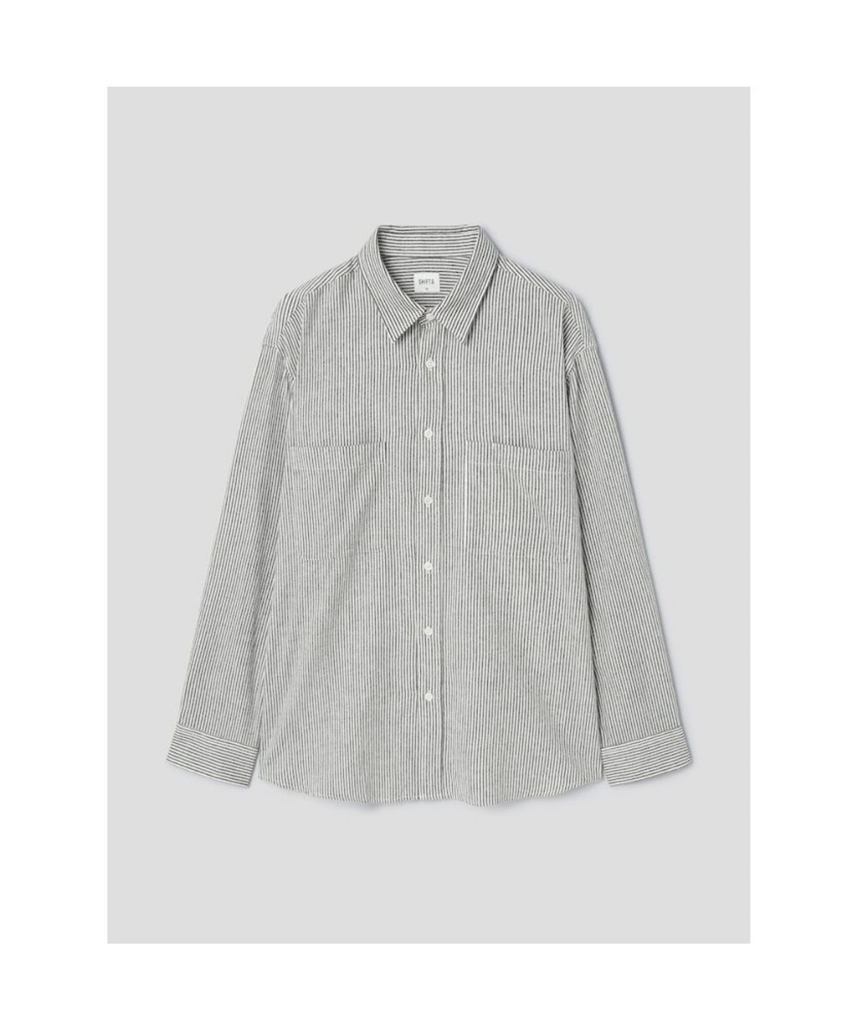 시프트지(SHIFT.G) Brushed Cotton Stripe Shirts  Ivory