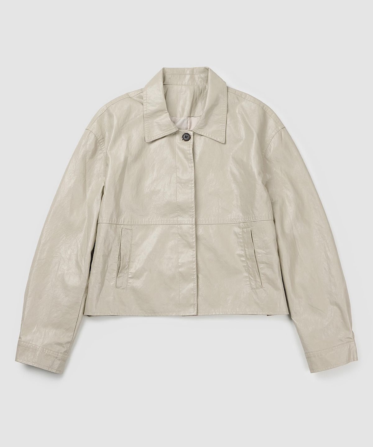 아포엠(APOEM) BOXY CUT LEATHER JACKET (2C)