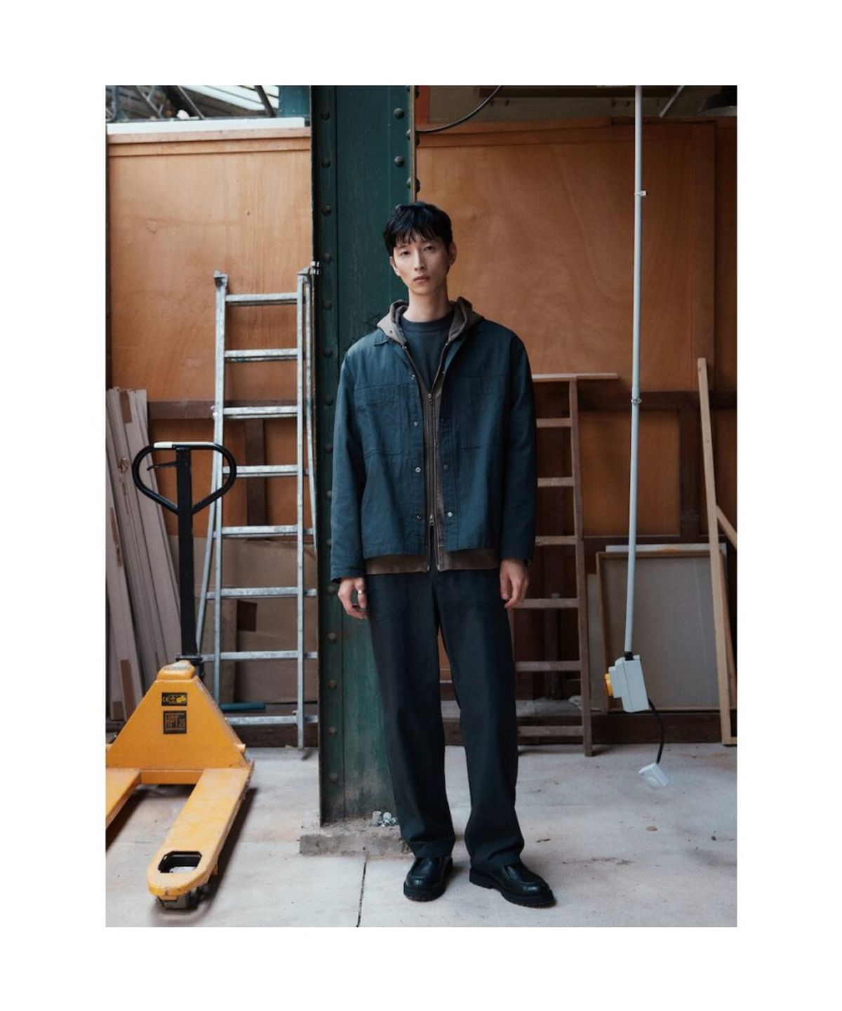 시프트지(SHIFT.G) Semi Wide Fatigue Pants  Ash